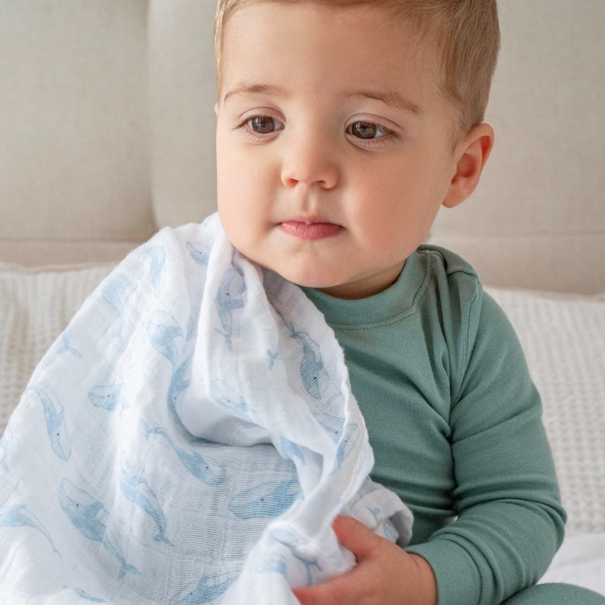 Organic Cotton Muslin Swaddle Blanket 4 Pack