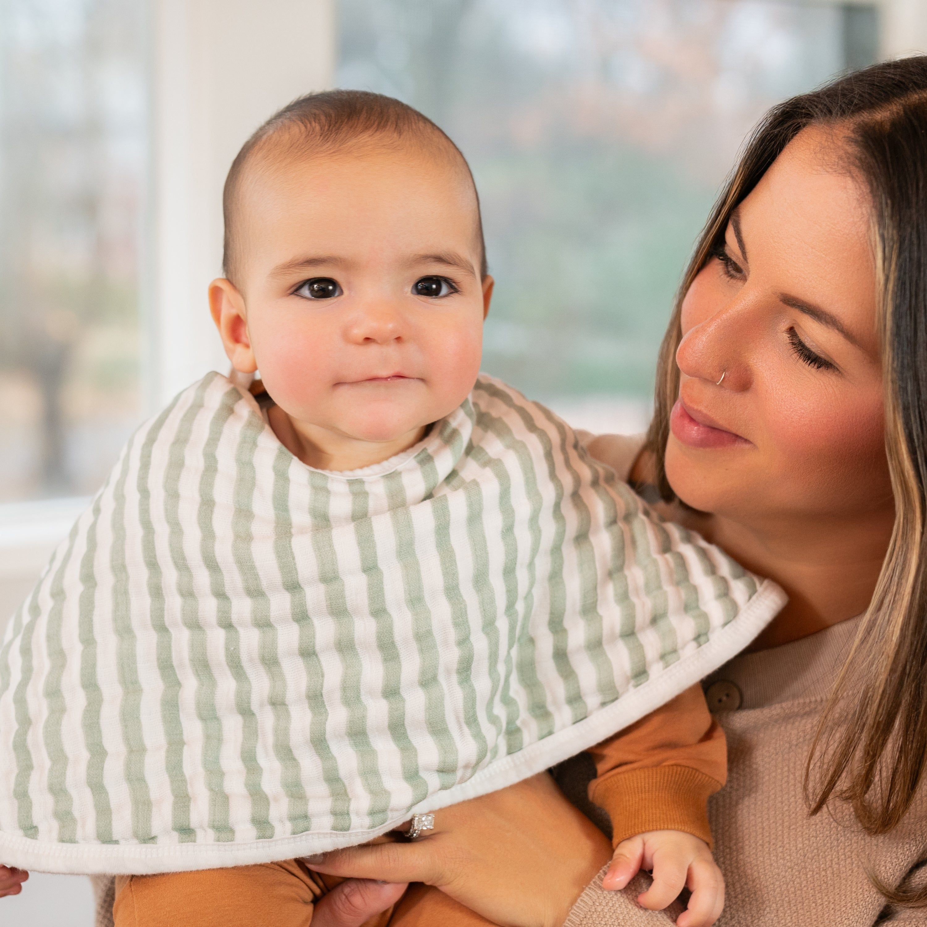 Organic Cotton Muslin Burpy Bibs 2 Pack