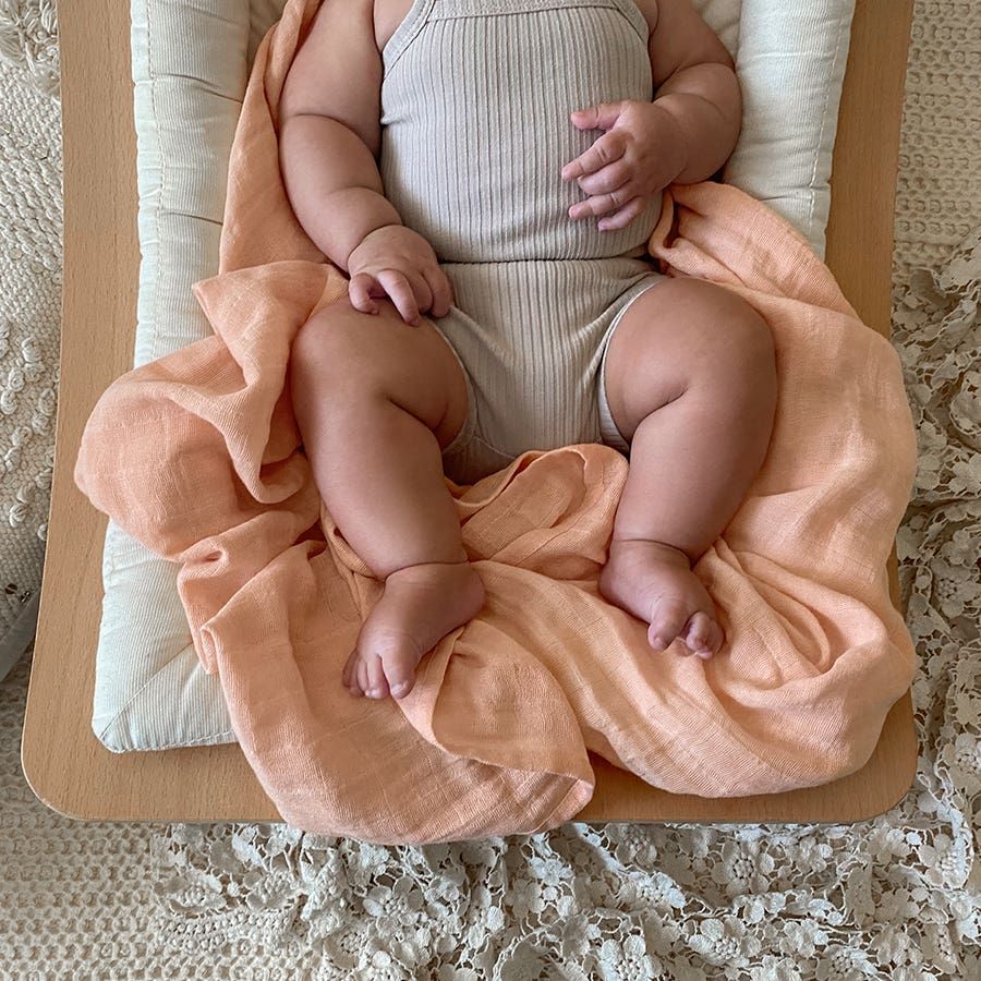 Organic Cotton Muslin Swaddle Blanket 4 Pack