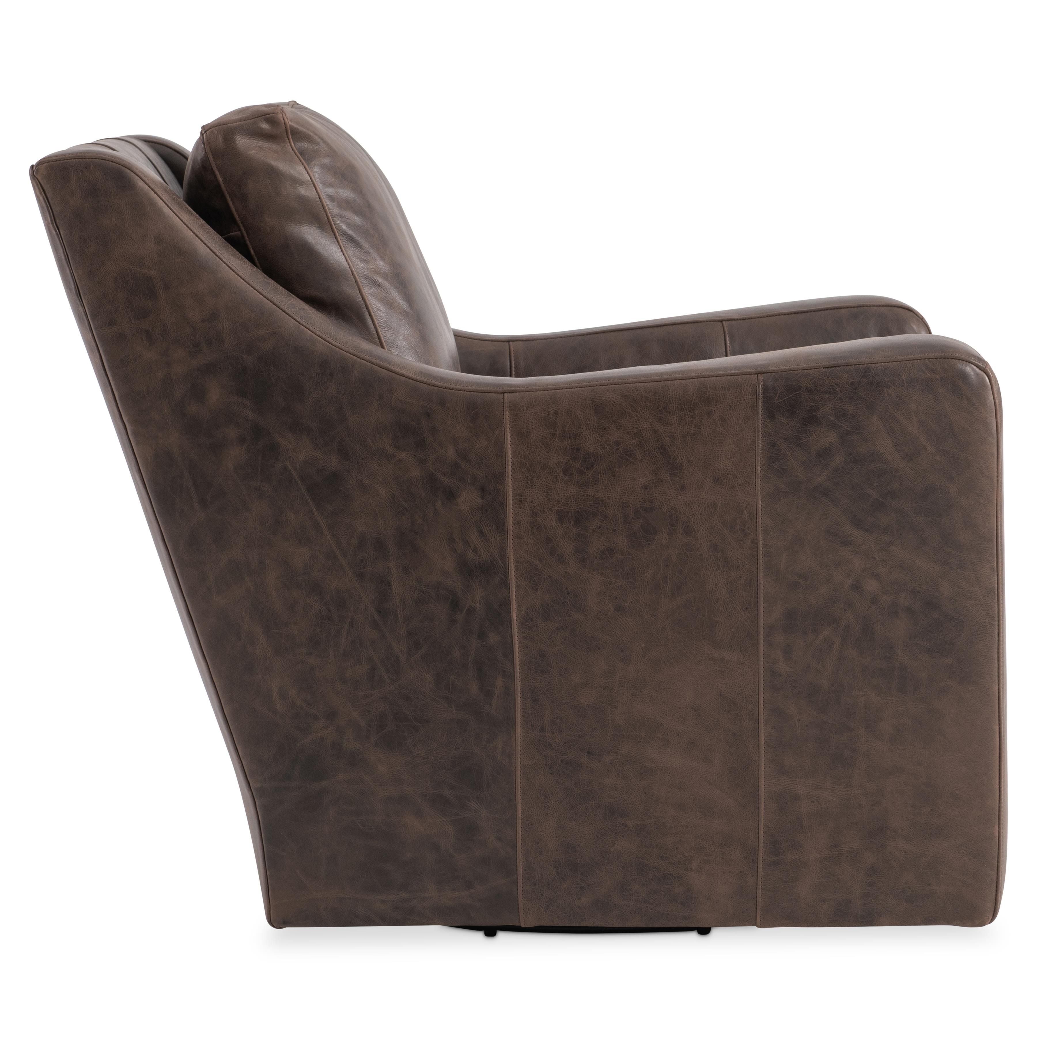 Bernhardt Ventura Leather Swivel Chair