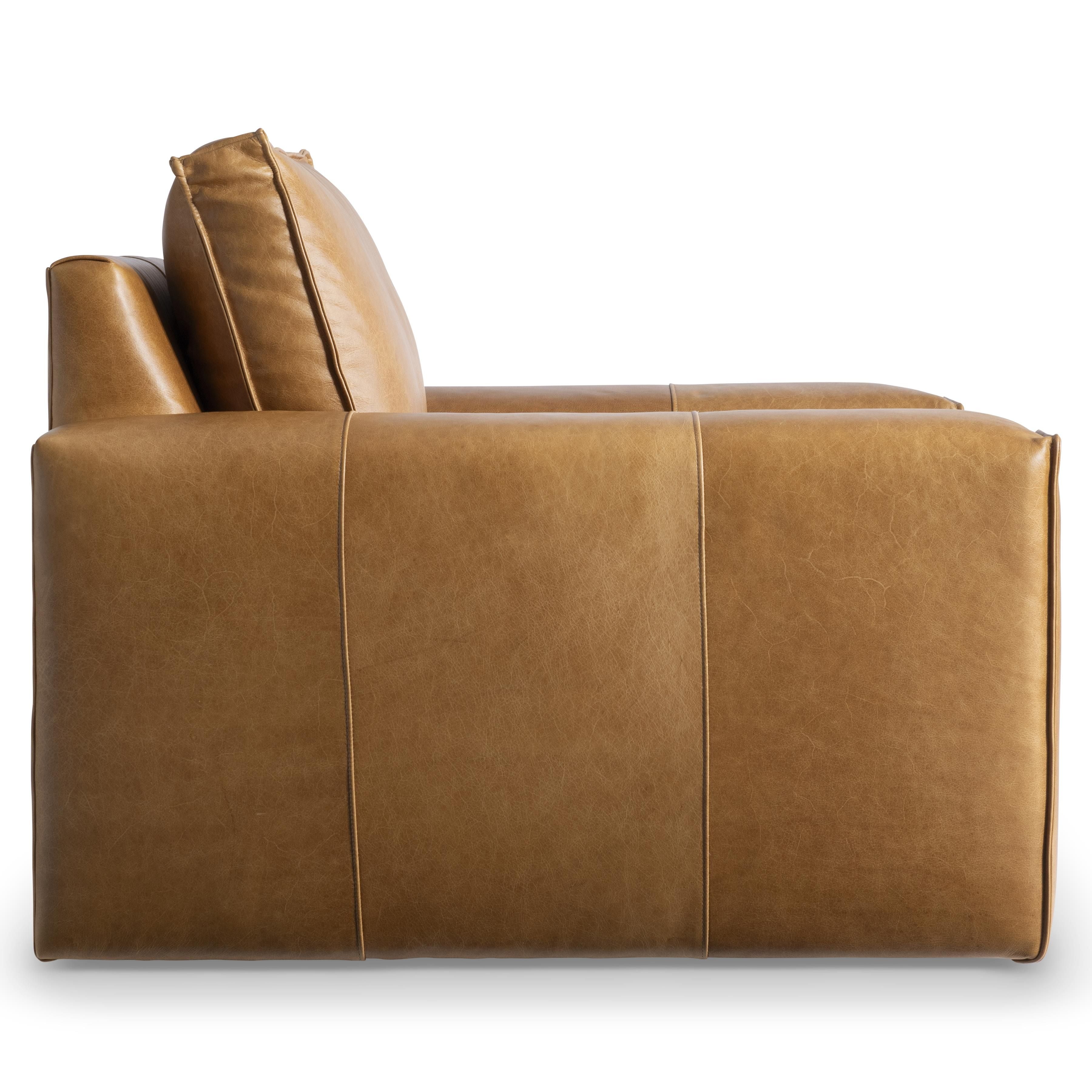 Bernhardt Nest Leather Swivel Chair