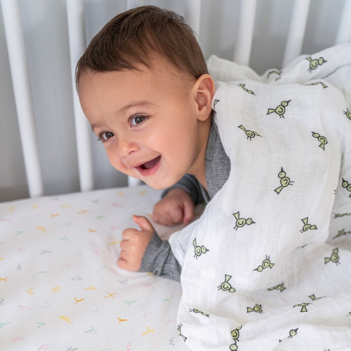 Boutique 100% Cotton Muslin Swaddle Blanket 4 Pack