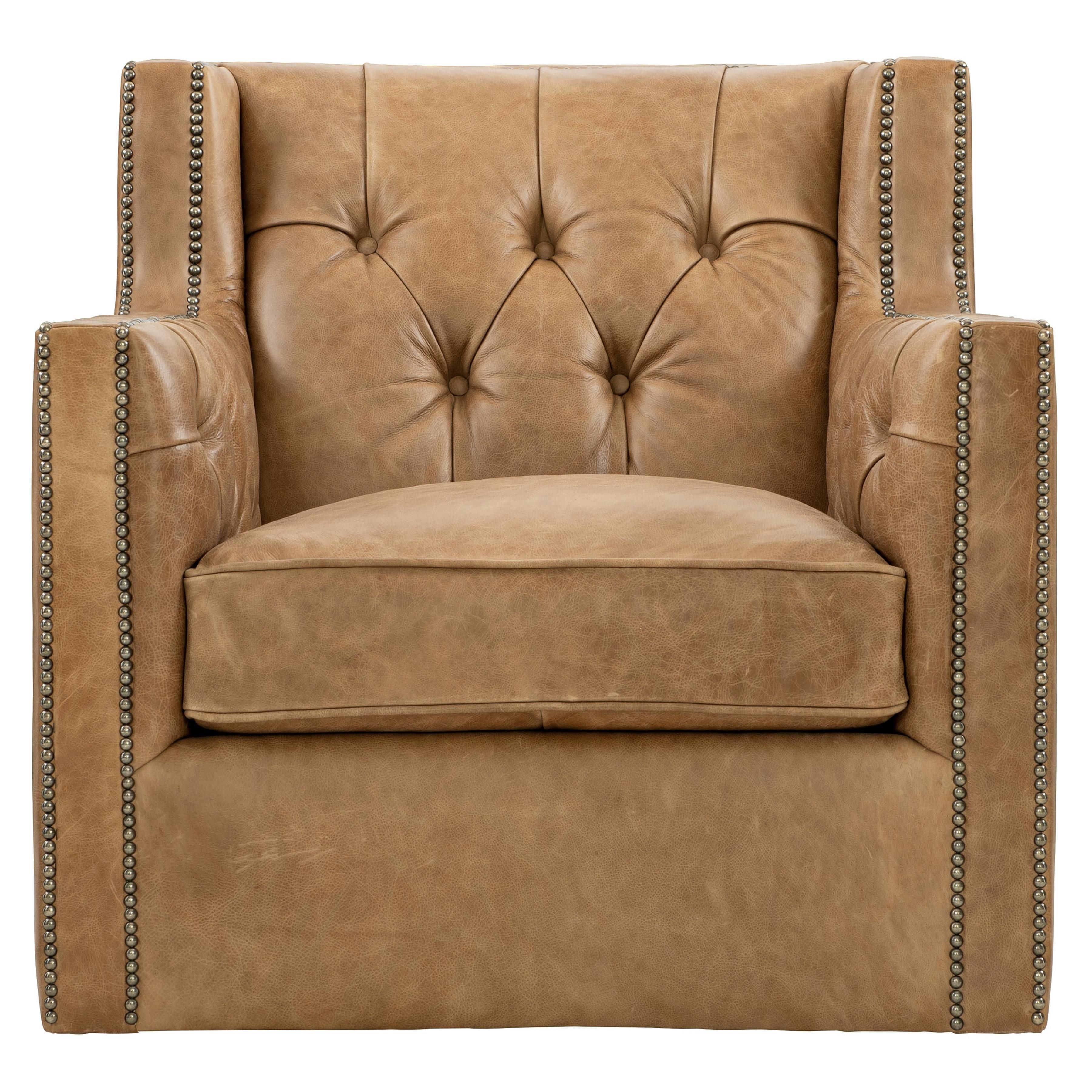 Bernhardt Candace Leather Swivel Chair