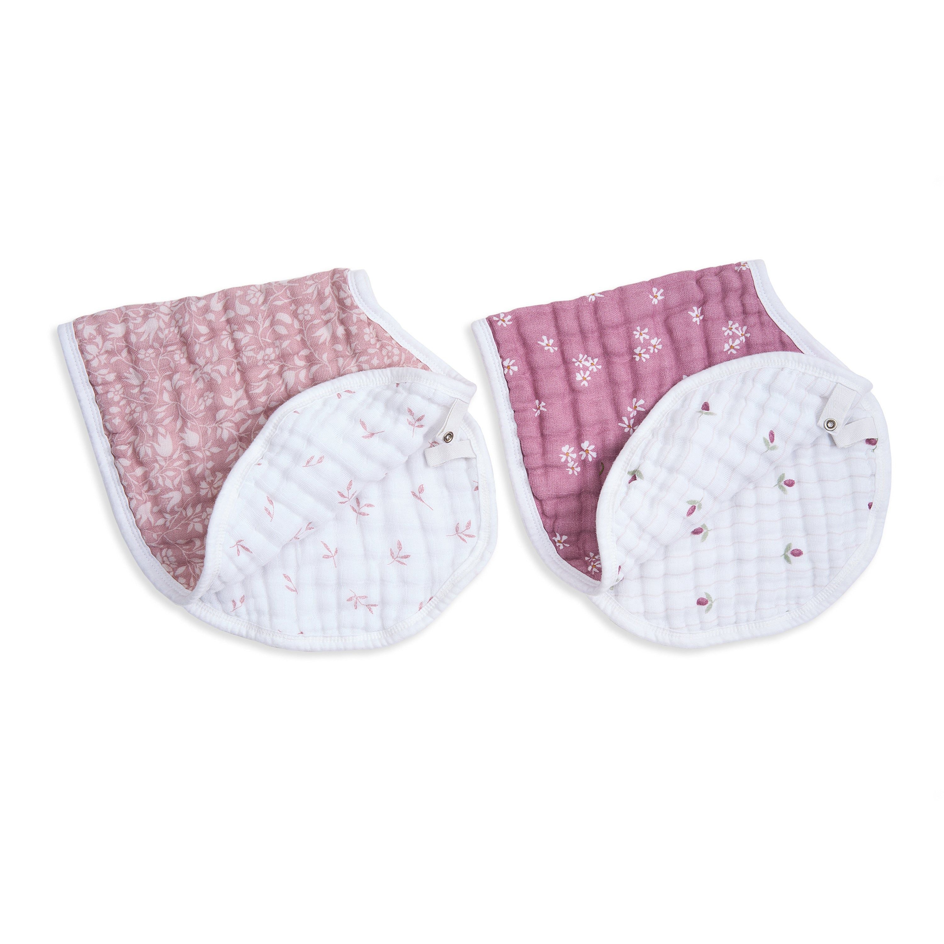Organic Cotton Muslin Burpy Bibs 2 Pack