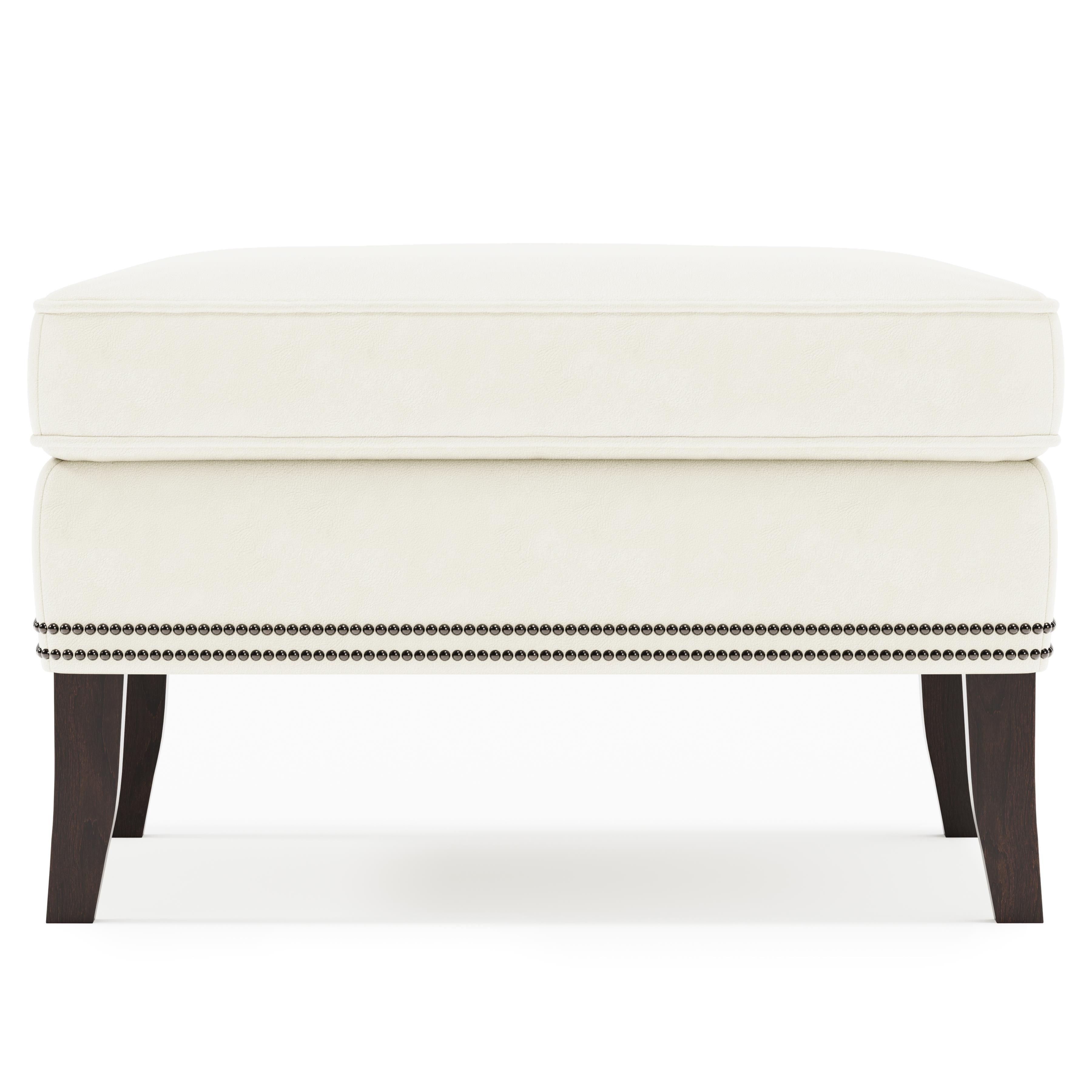Bernhardt Furniture – Kingston Leather Ottoman