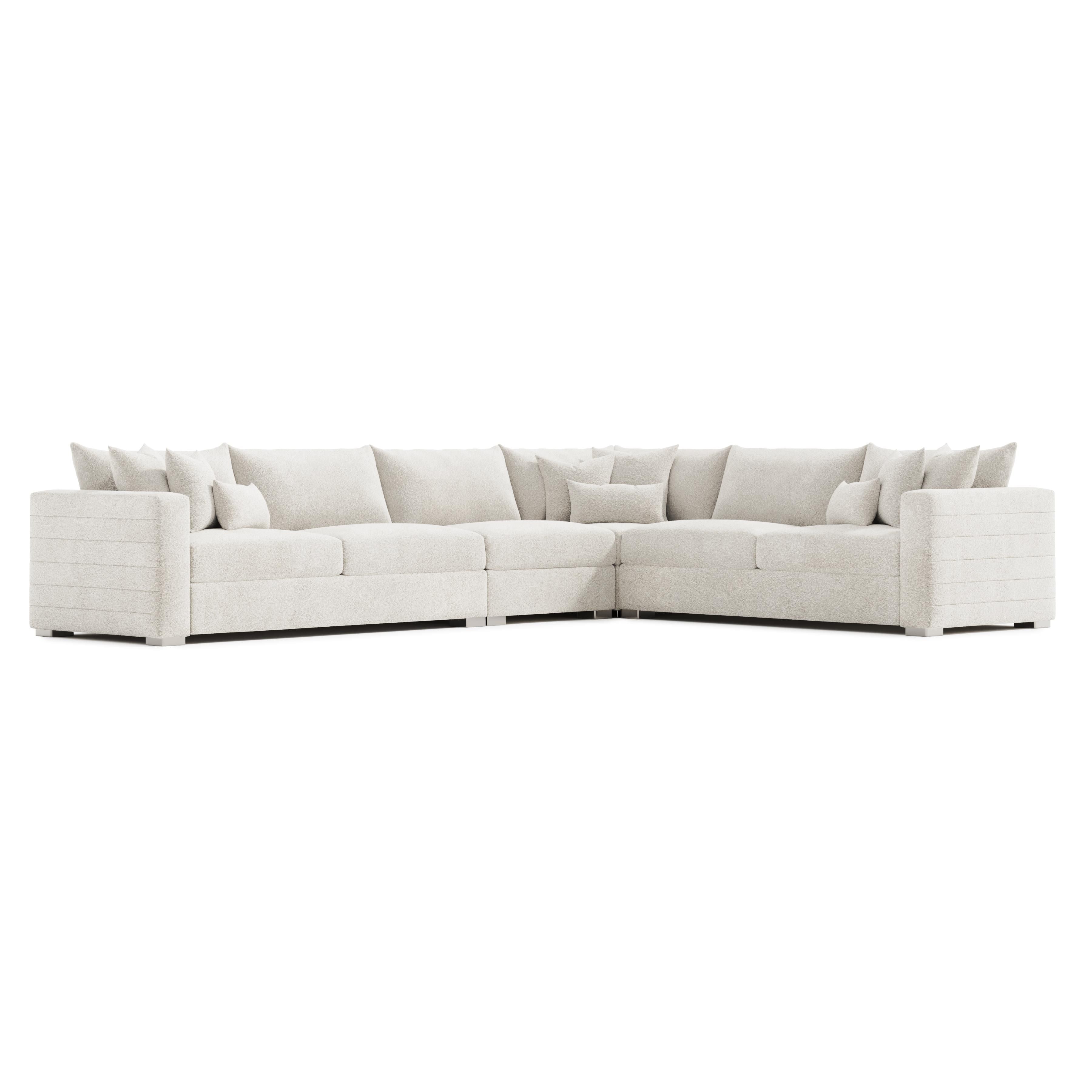 Bernhardt Helena Fabric Sectional Metal Foot