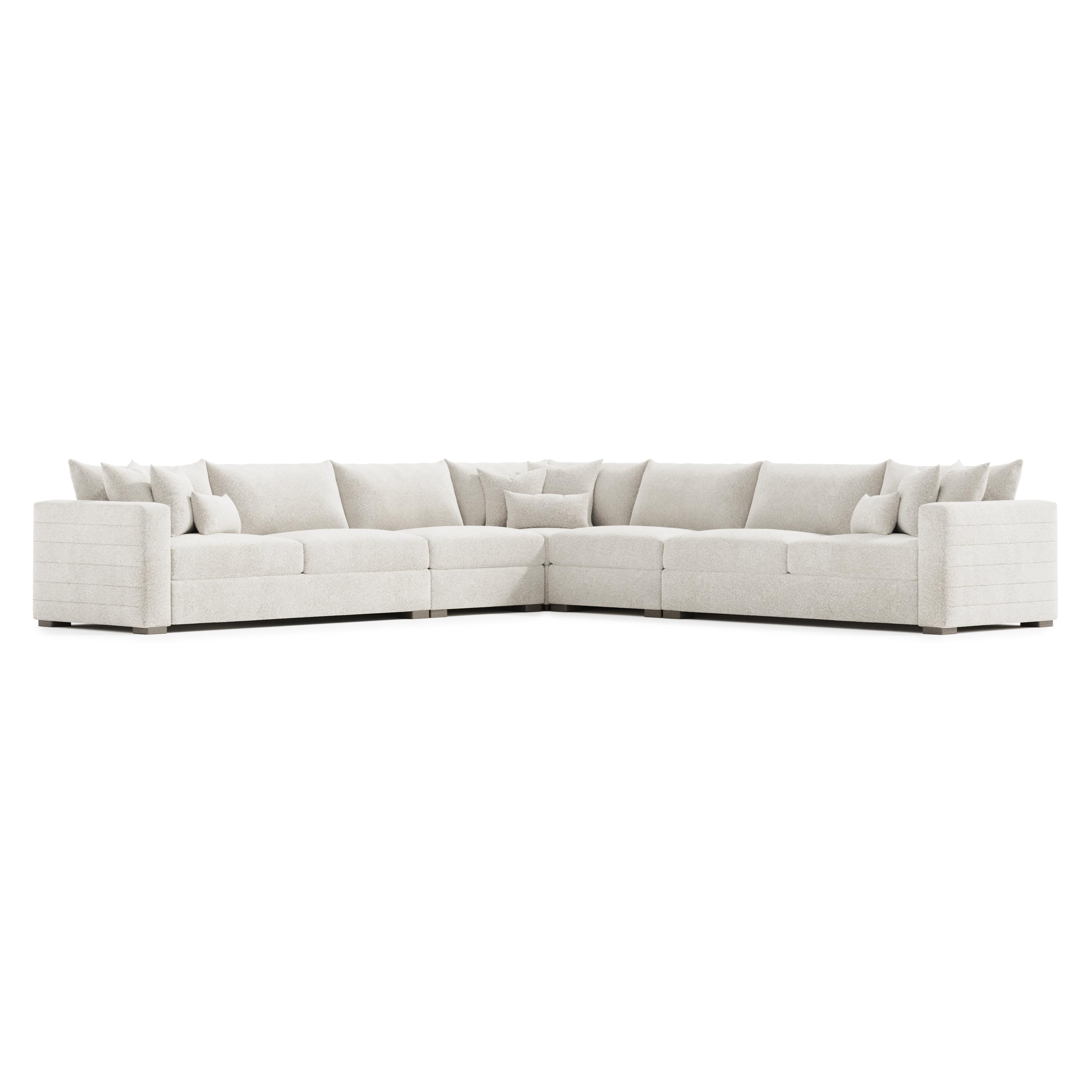Bernhardt Helena Fabric Sectional Wood Foot