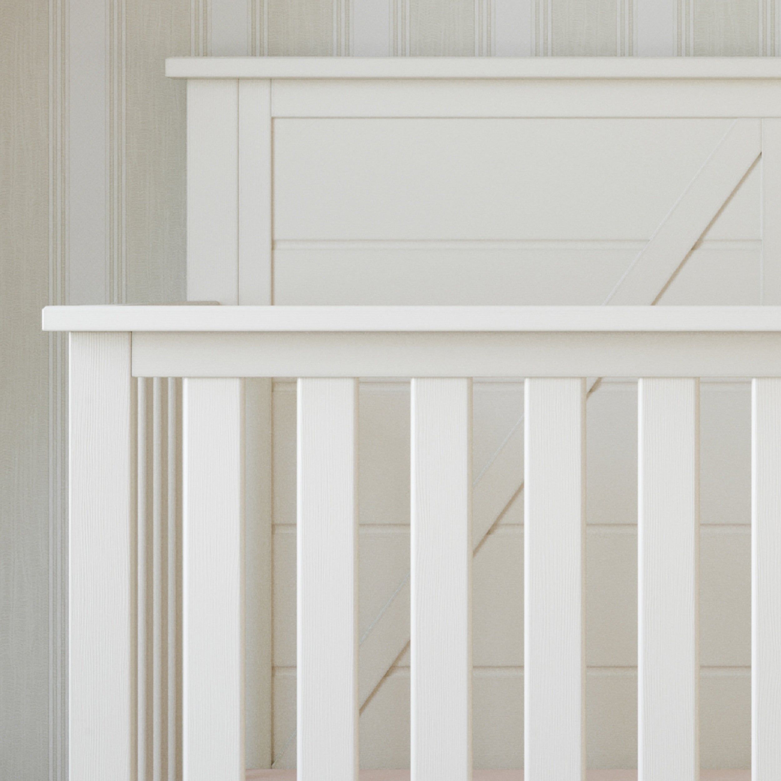 Woodland 4-in-1 Convertible Crib, Brushed Cotton