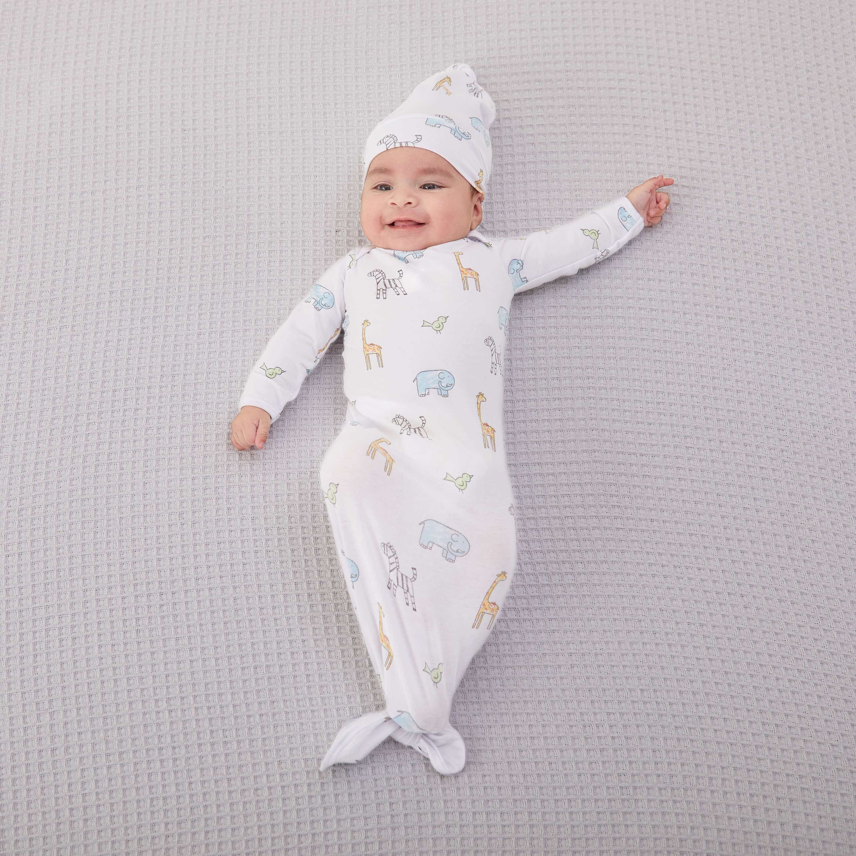 Comfort Knit™ Newborn Gown + Hat Gift Set