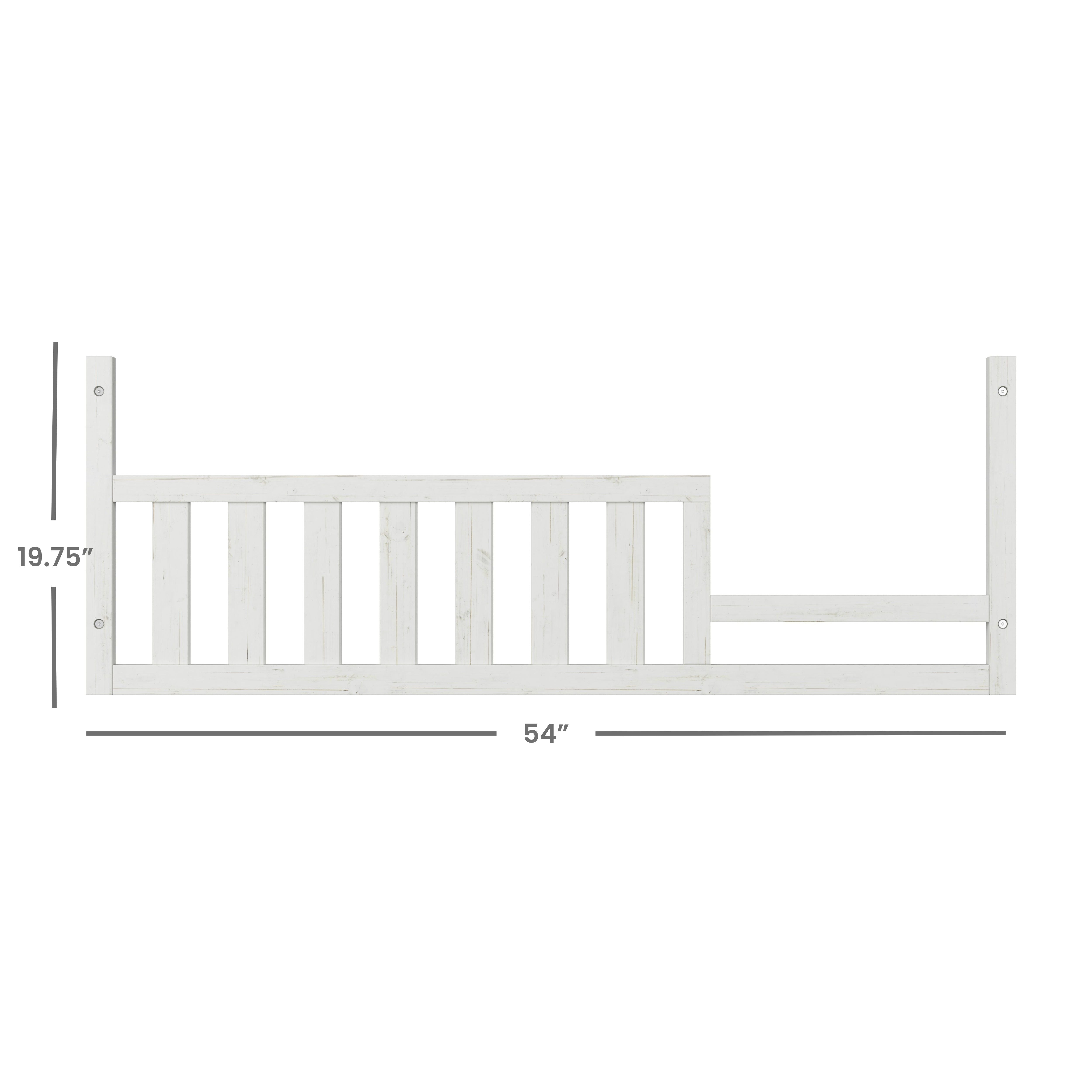 Toddler Guard Rail, White/Brown