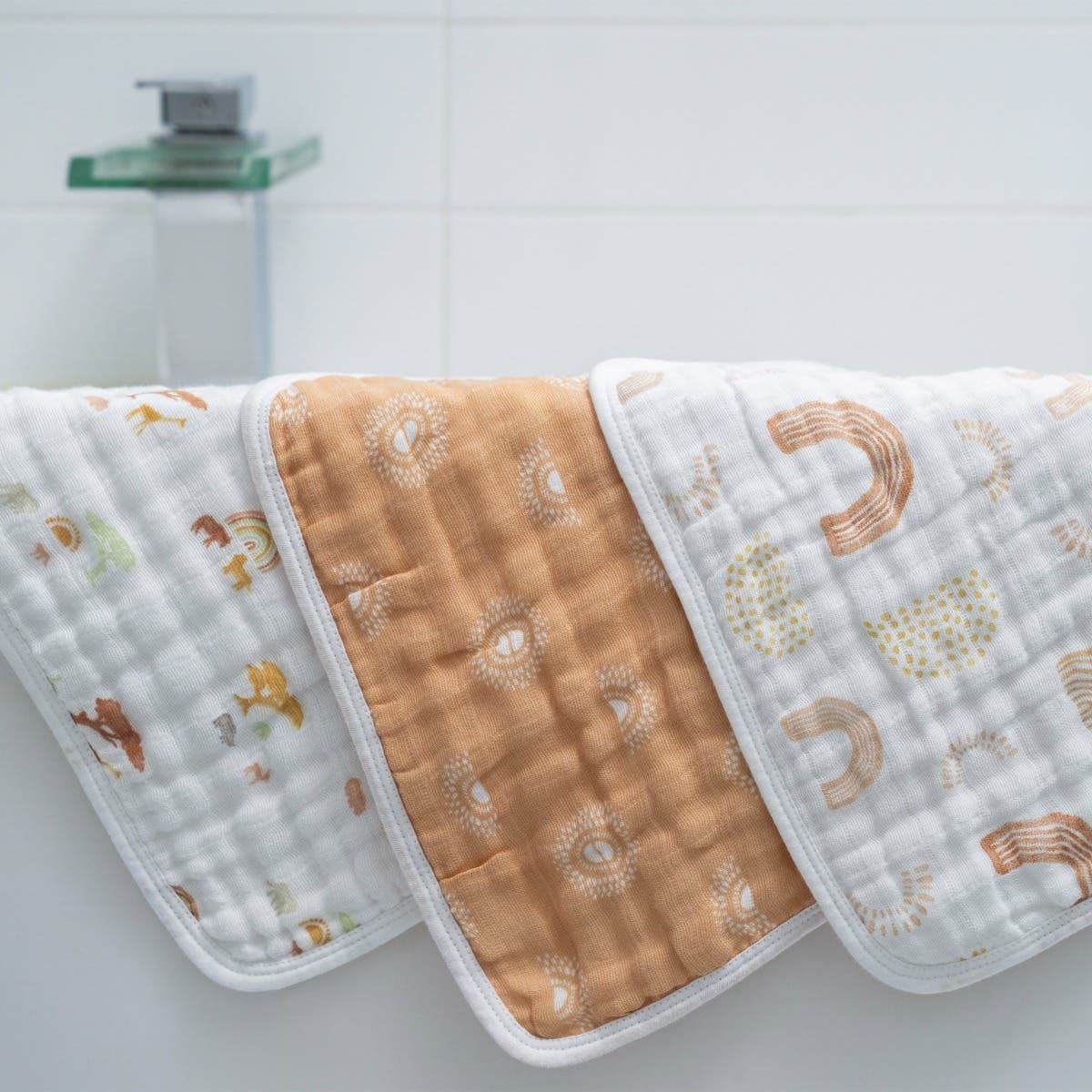 Boutique 100% Cotton Muslin Oversized Washcloths 3 Pack