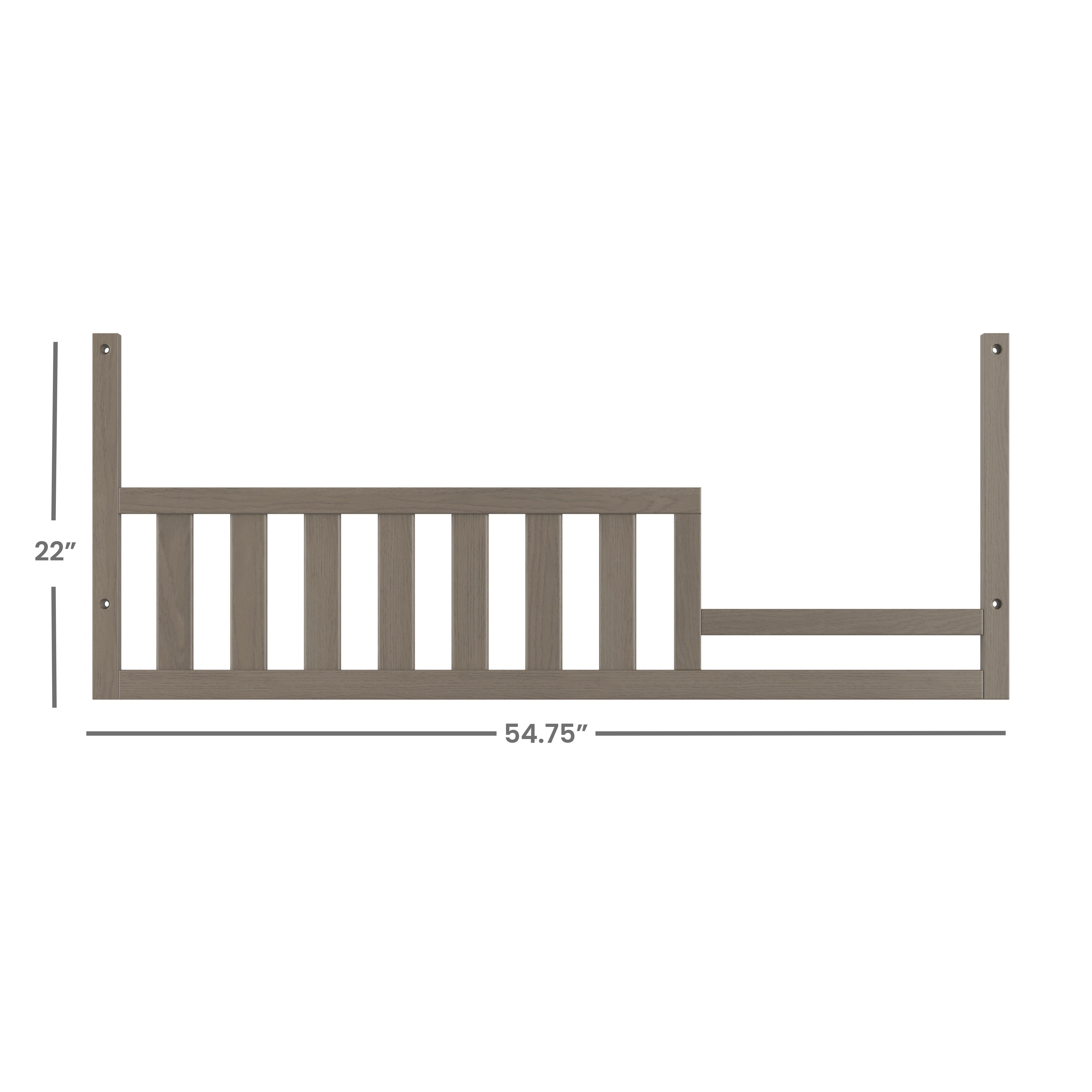 F09554 - Toddler Guard Rail, Crescent Gray