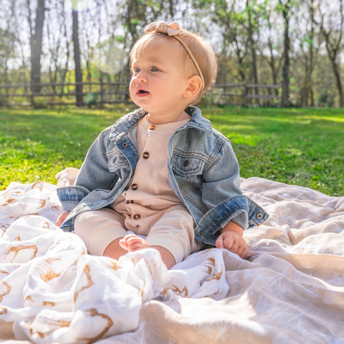 Organic Cotton Muslin Swaddle Blanket 4 Pack