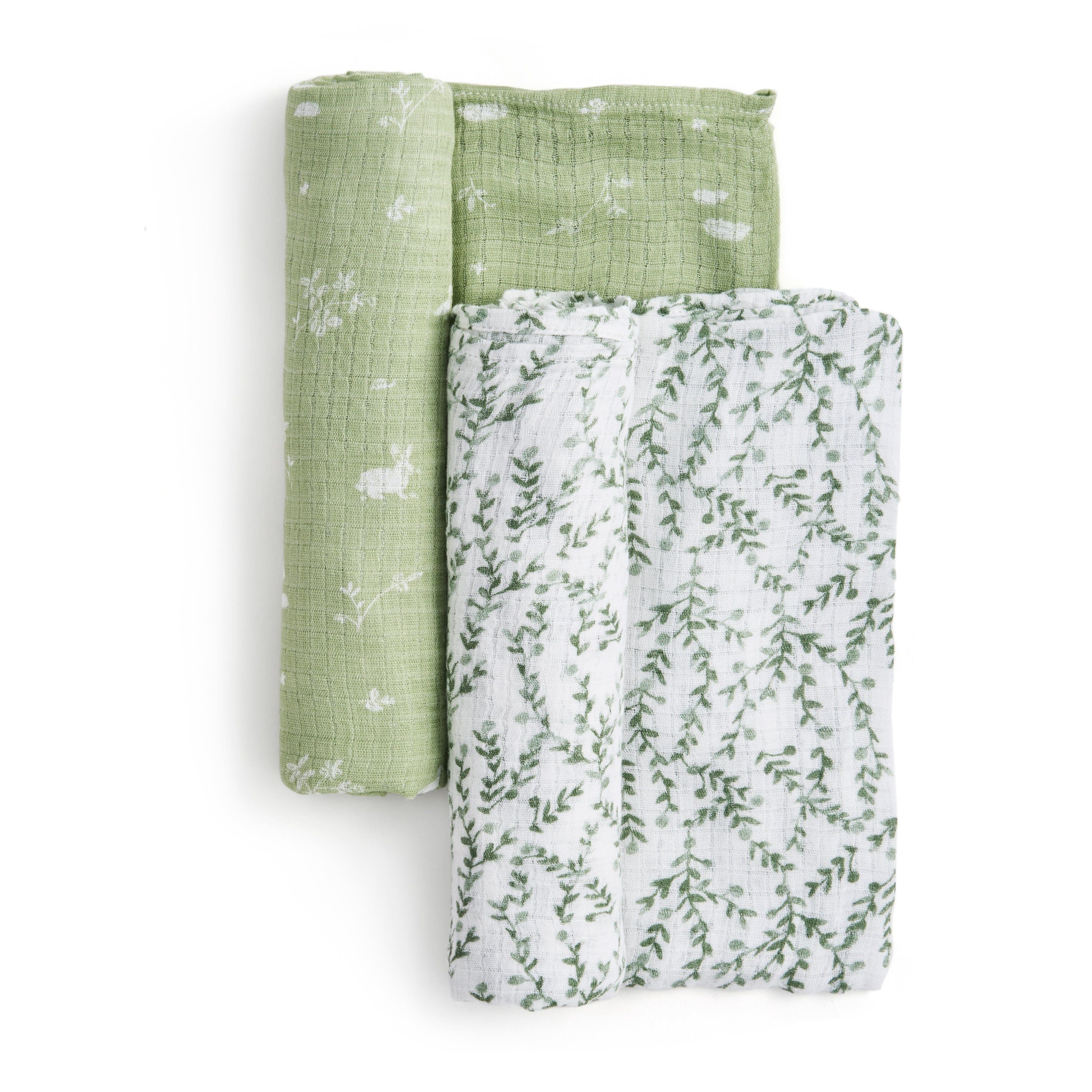 Essentials Silky Soft Swaddle Blanket 2 Pack