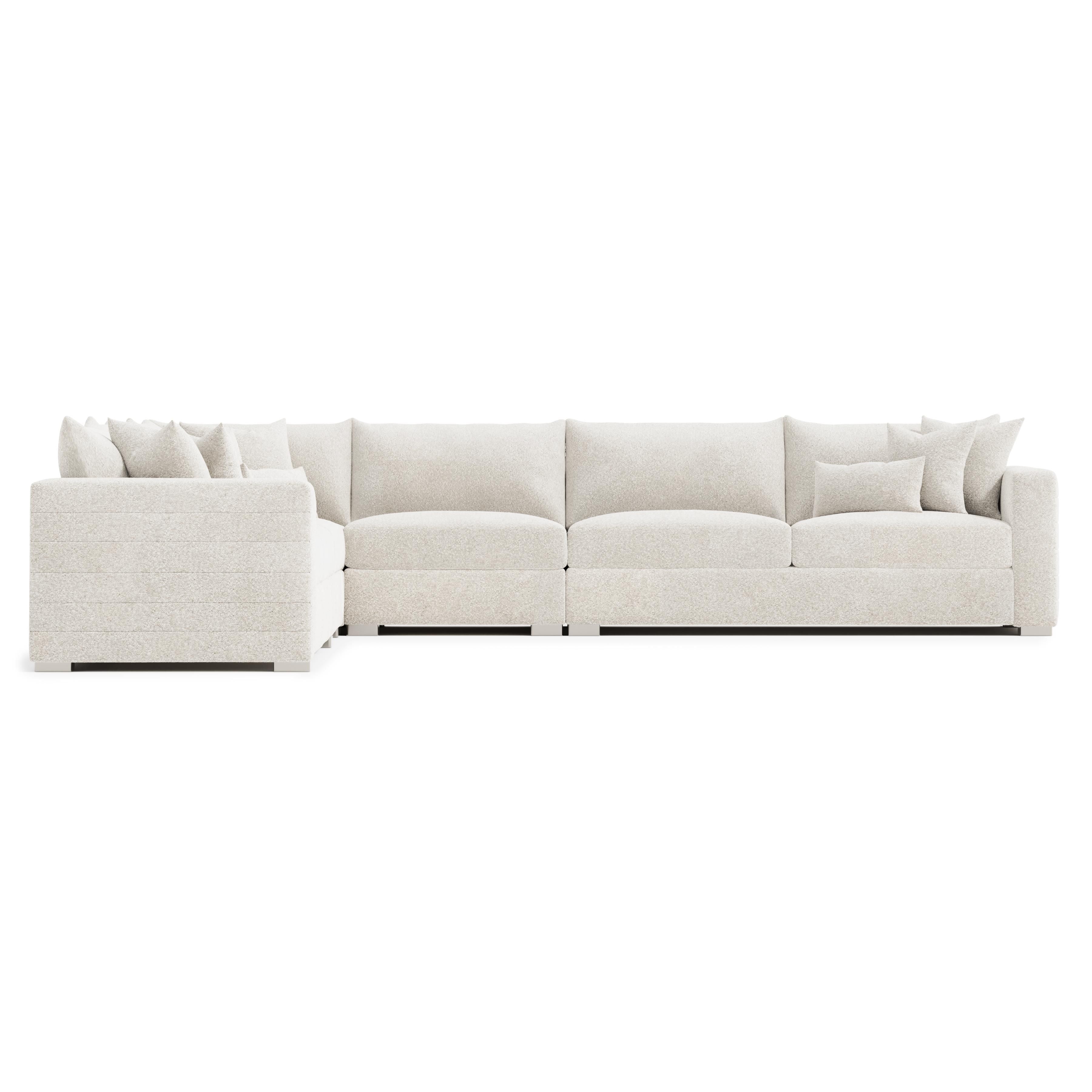 Bernhardt Helena Fabric Sectional Metal Foot