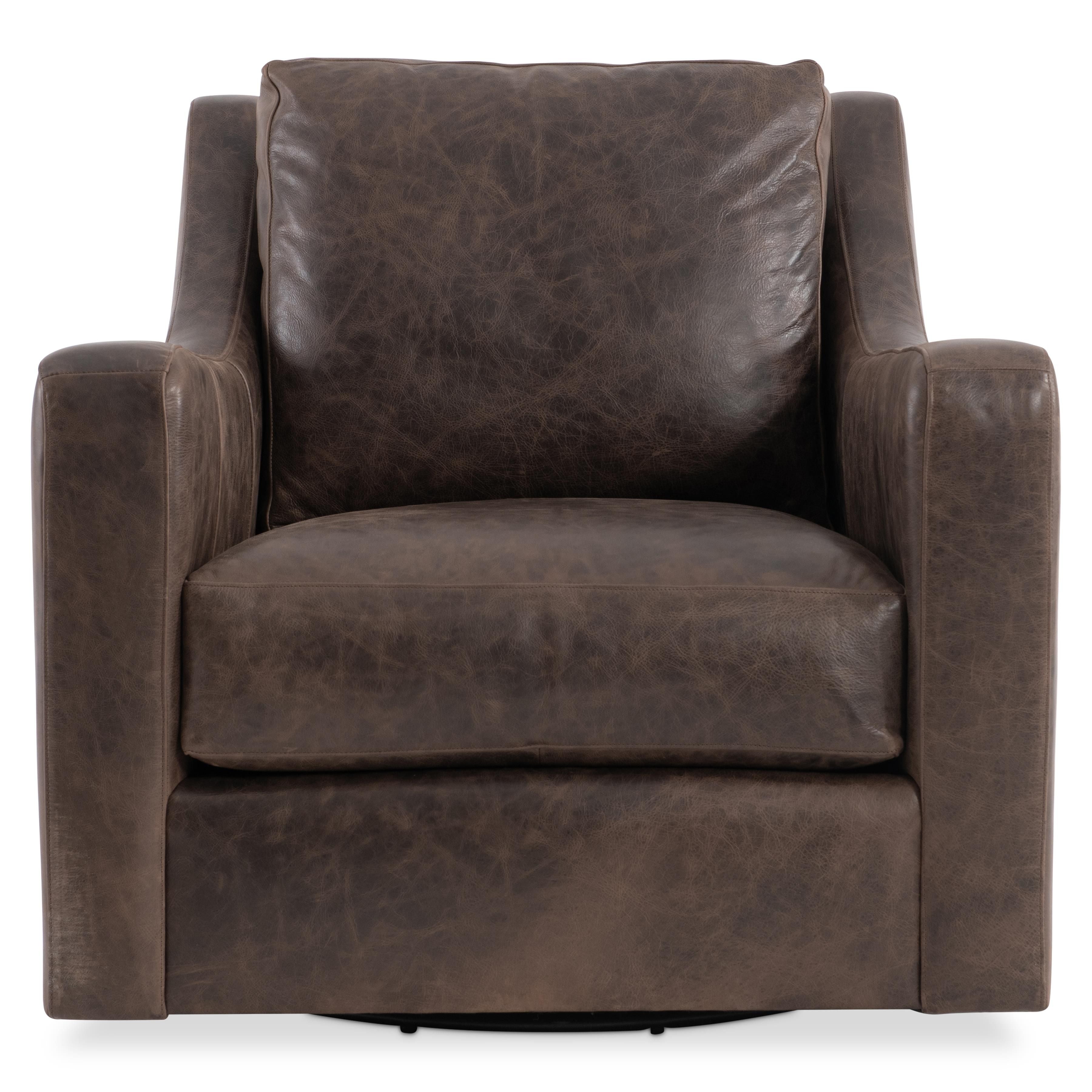 Bernhardt Furniture Ventura Leather Swivel Chair