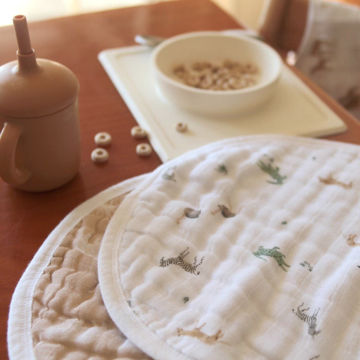Organic Cotton Muslin Burpy Bibs 2 Pack