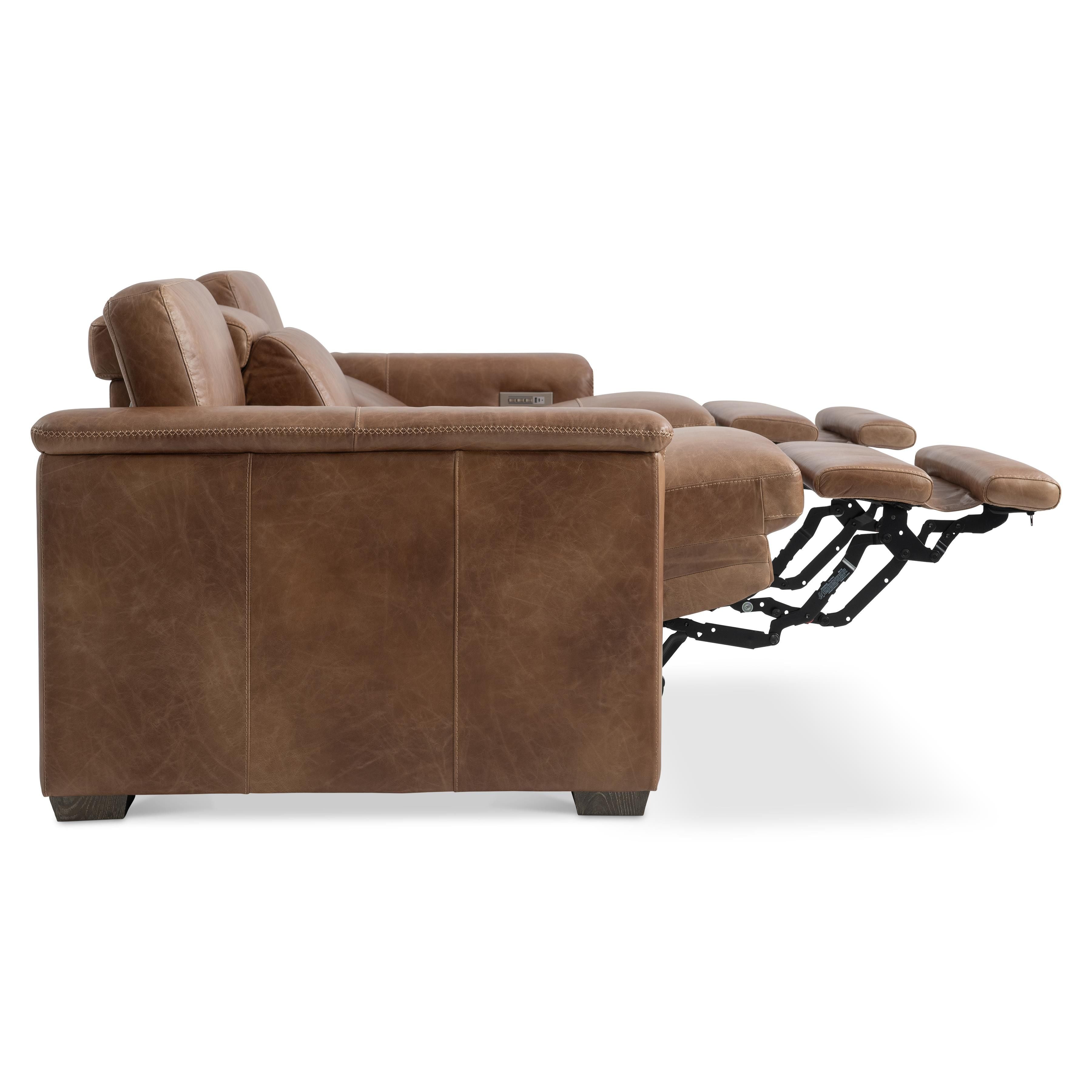 Bernhardt Furniture Lioni Leather Power Motion Sofa