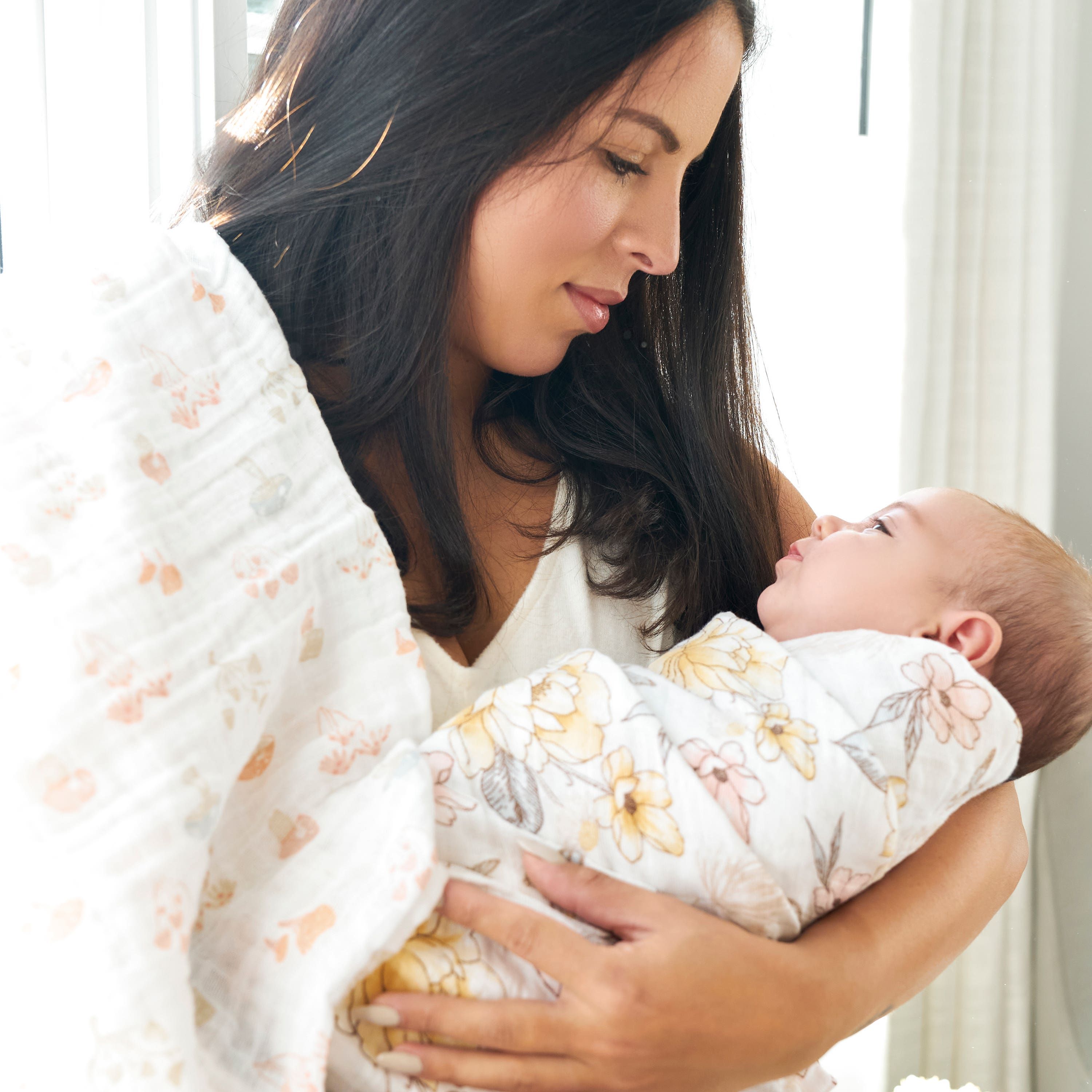 Organic Cotton Muslin Swaddle Blanket 4 Pack