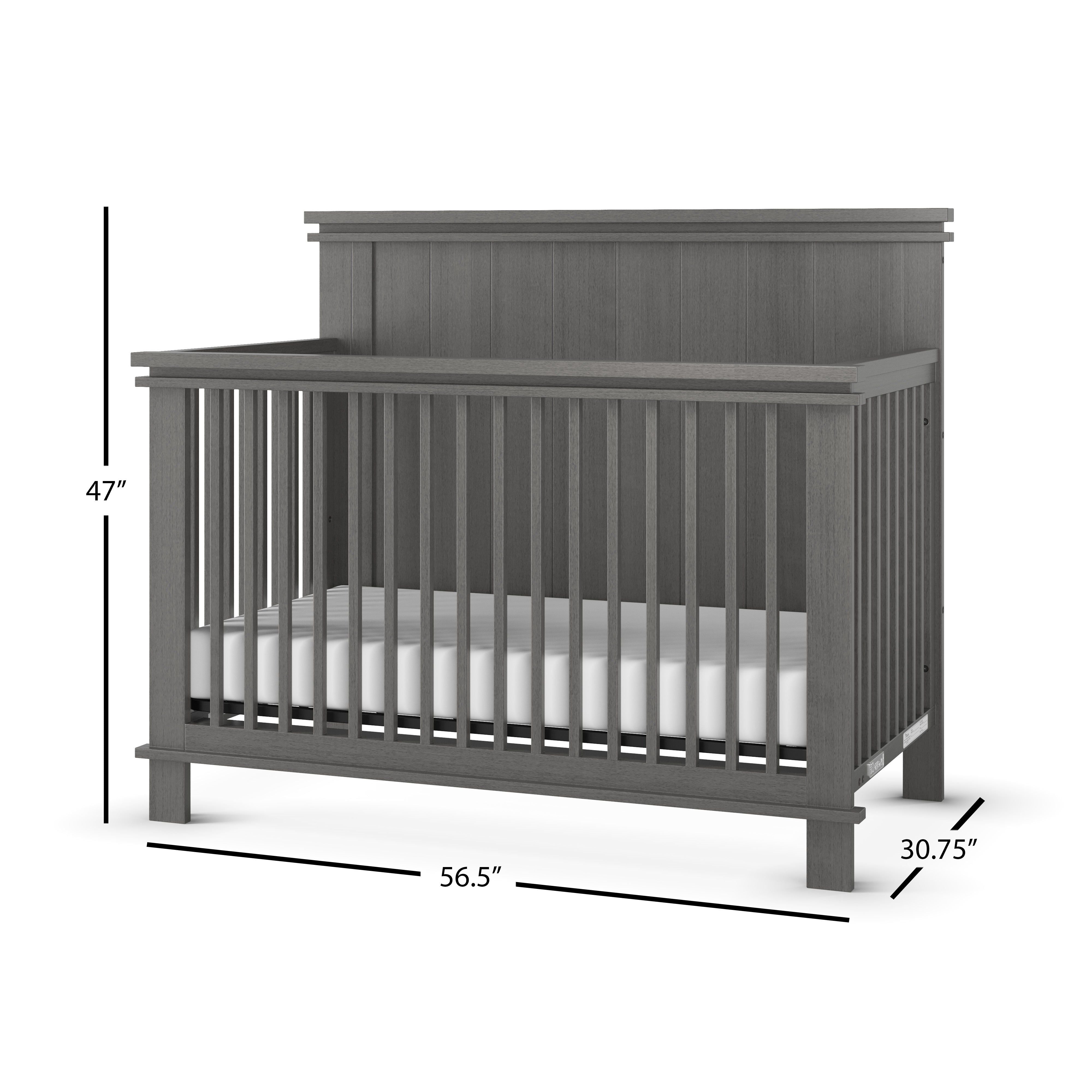 Denman 4-in-1 Convertible Crib, Midnight Gray