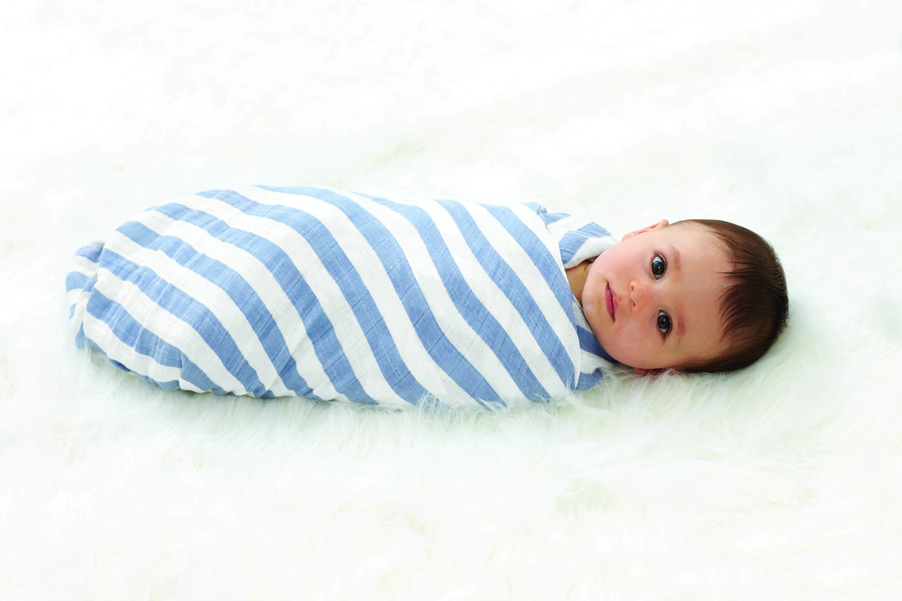 Boutique 100% Cotton Muslin Swaddle Blanket 4 Pack