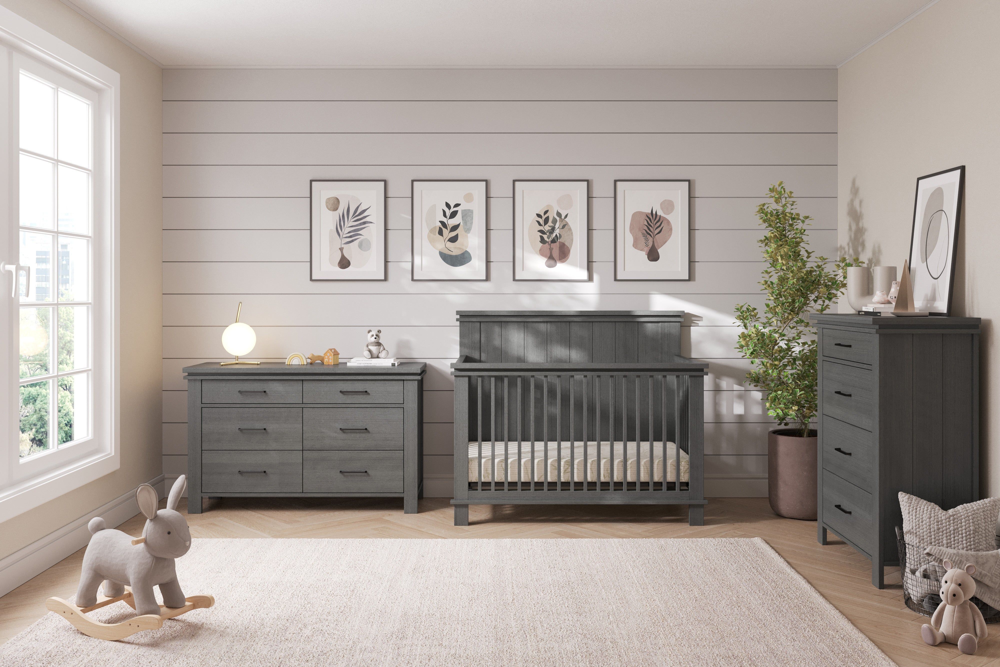 Denman Double Dresser, Midnight Gray