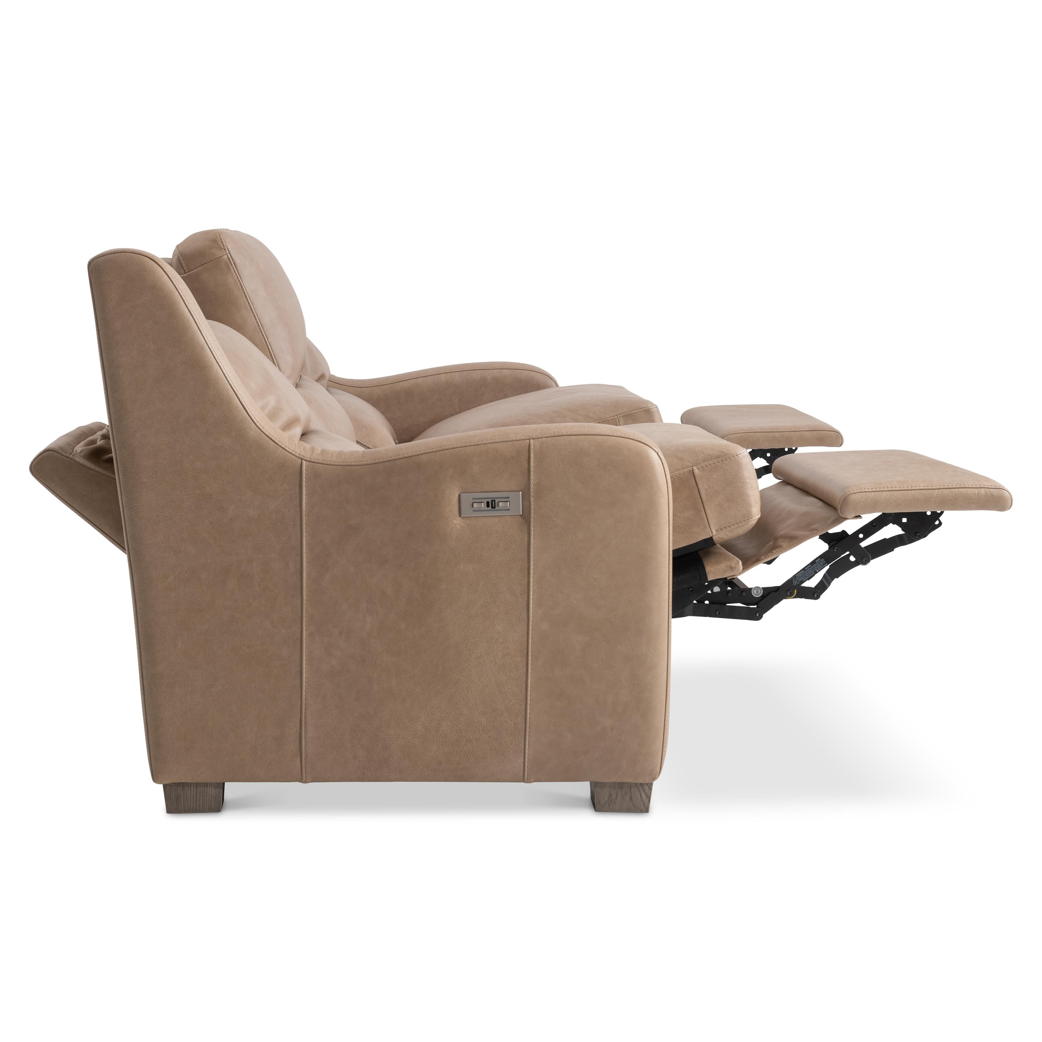 Bernhardt Ventura Leather Power Motion Sofa