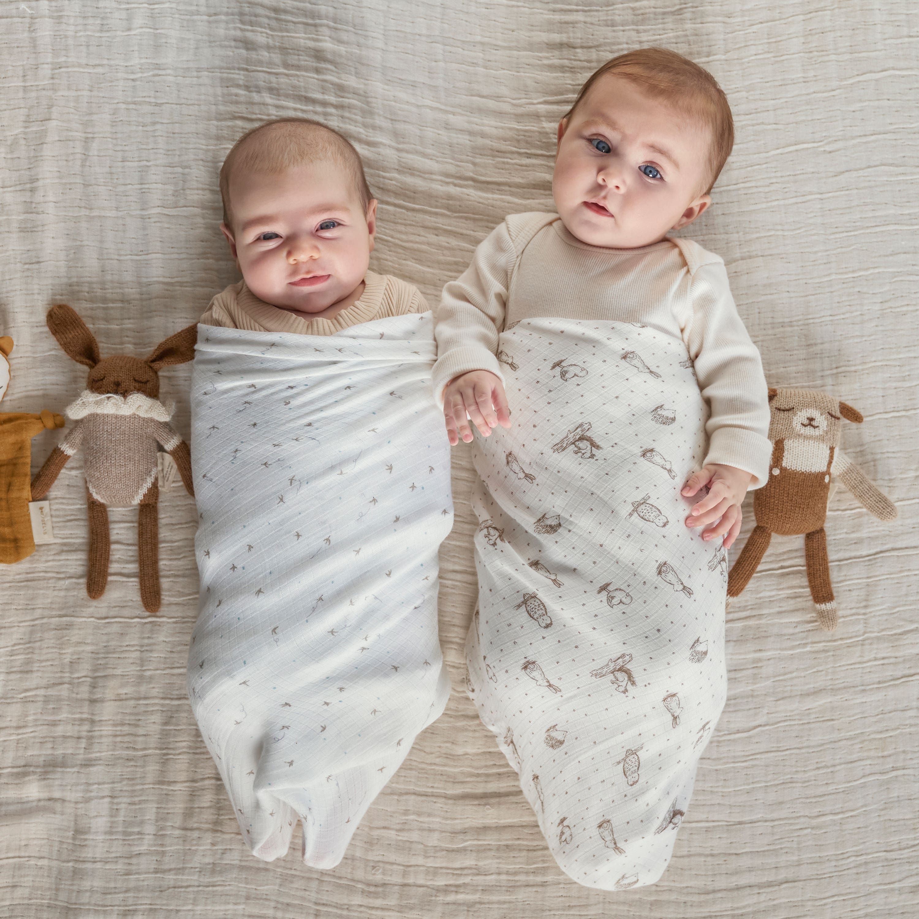 Essentials Silky Soft Swaddle Blanket 2 Pack