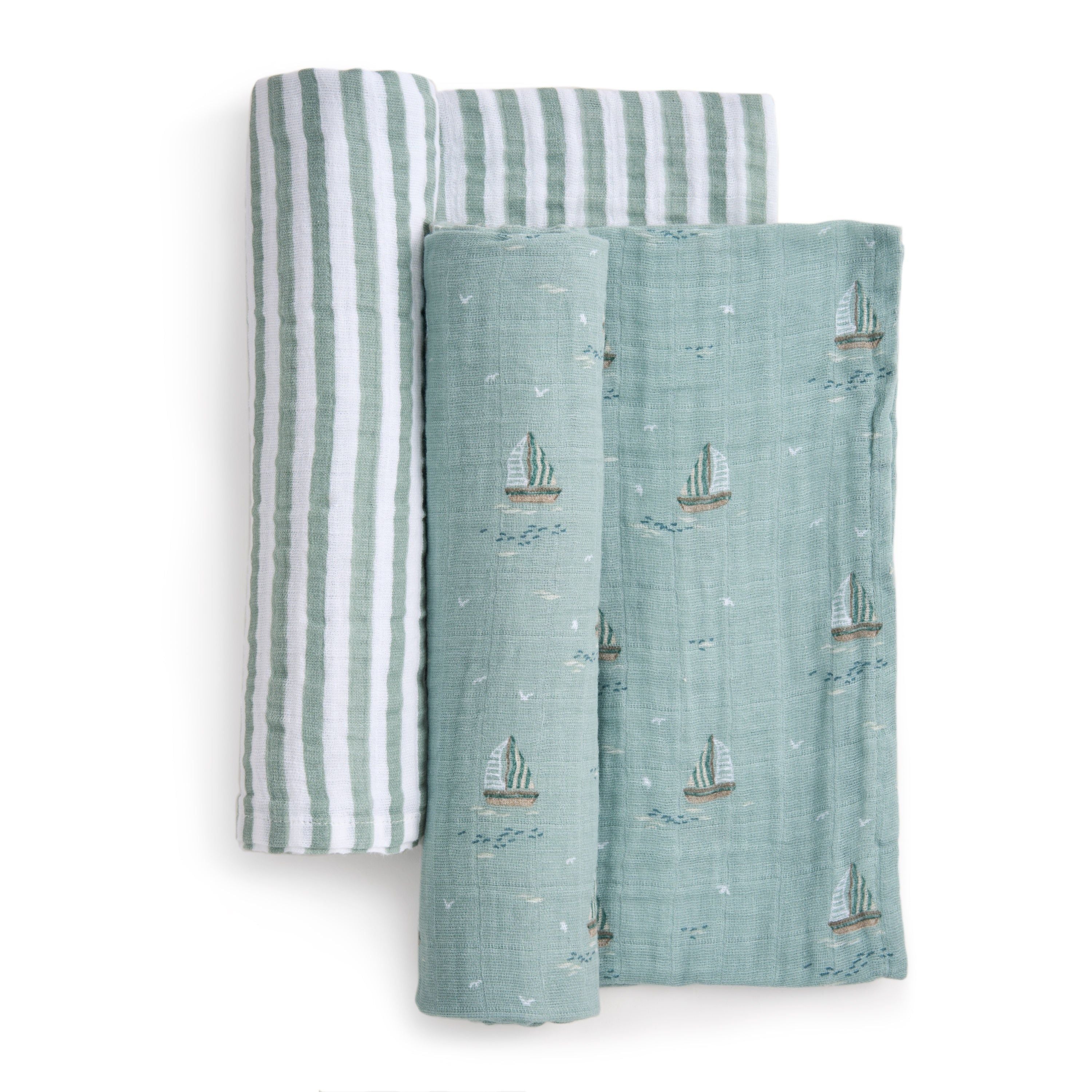 Organic Cotton Muslin Swaddle Blanket 2 Pack