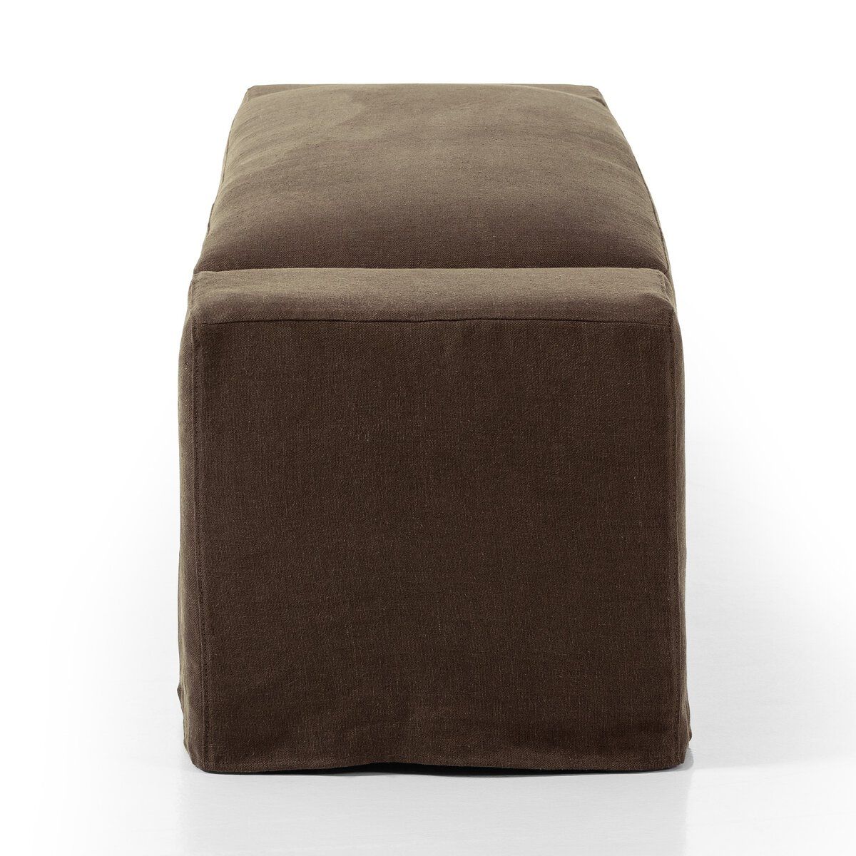Wide Arm Slipcover Accent Bench