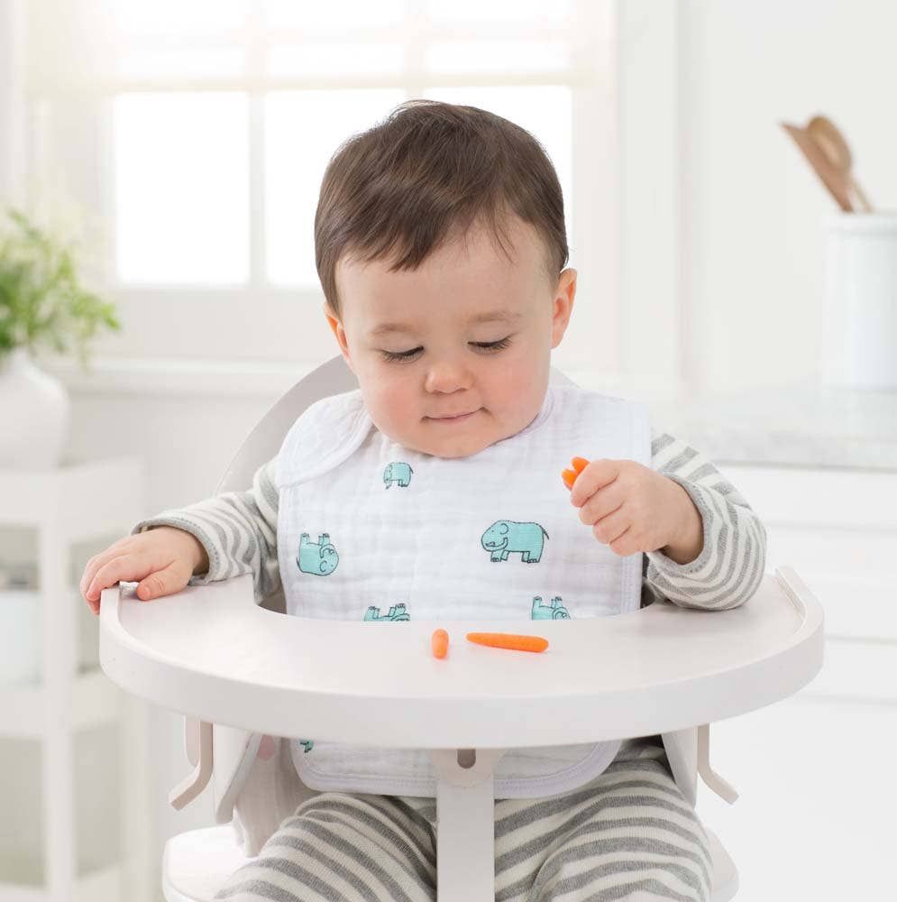 Boutique 100% Cotton Muslin Snap Bibs 3 Pack