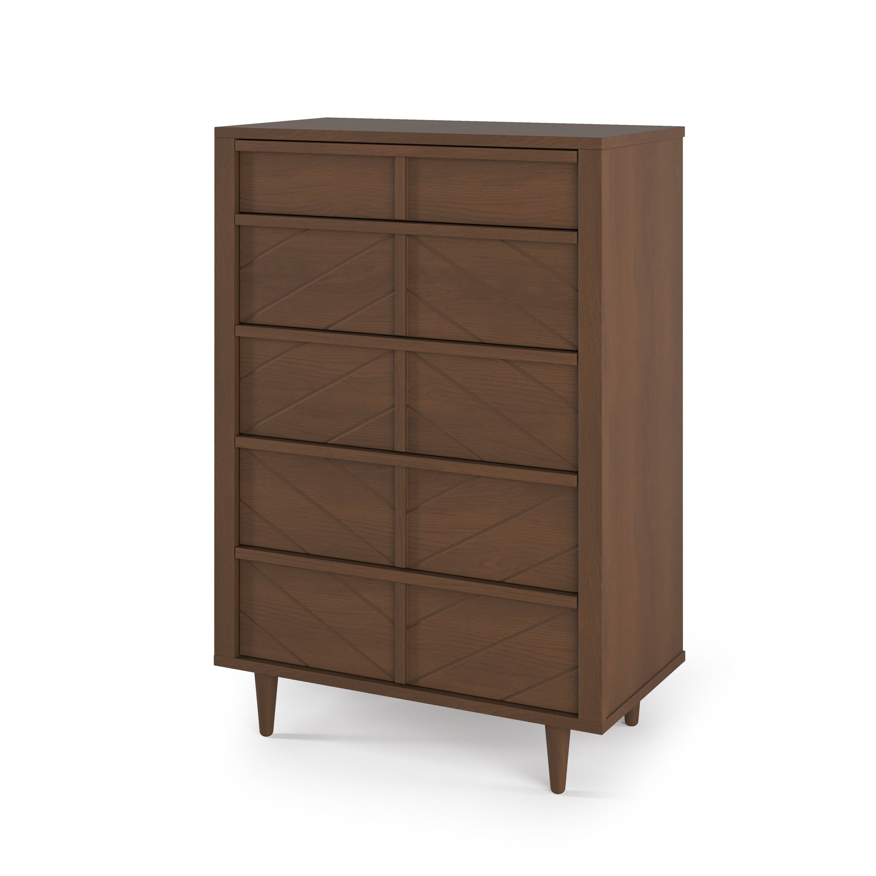 Surrey Hill 5 Drawer Chest, Toasted Chestnut