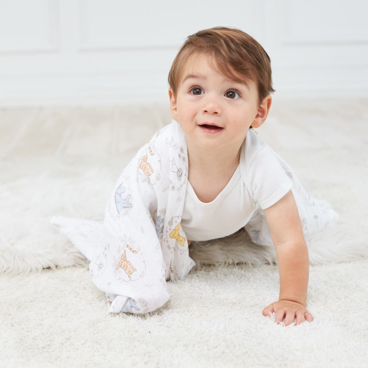 Disney™ Winnie The Pooh Essentials Cotton Muslin Swaddle Blanket 4 Pack