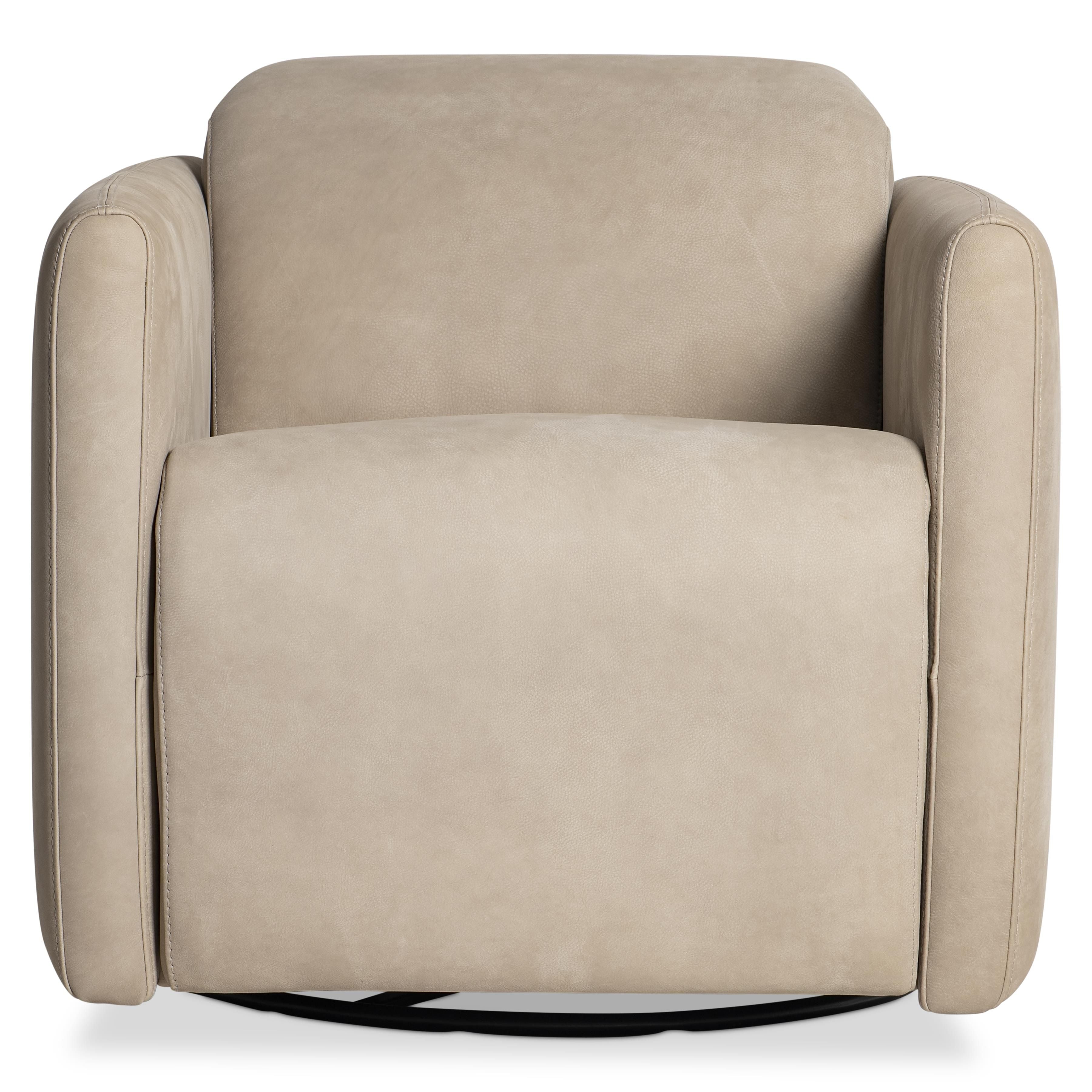 Bernhardt Livvy Leather Power Motion Swivel Chair
