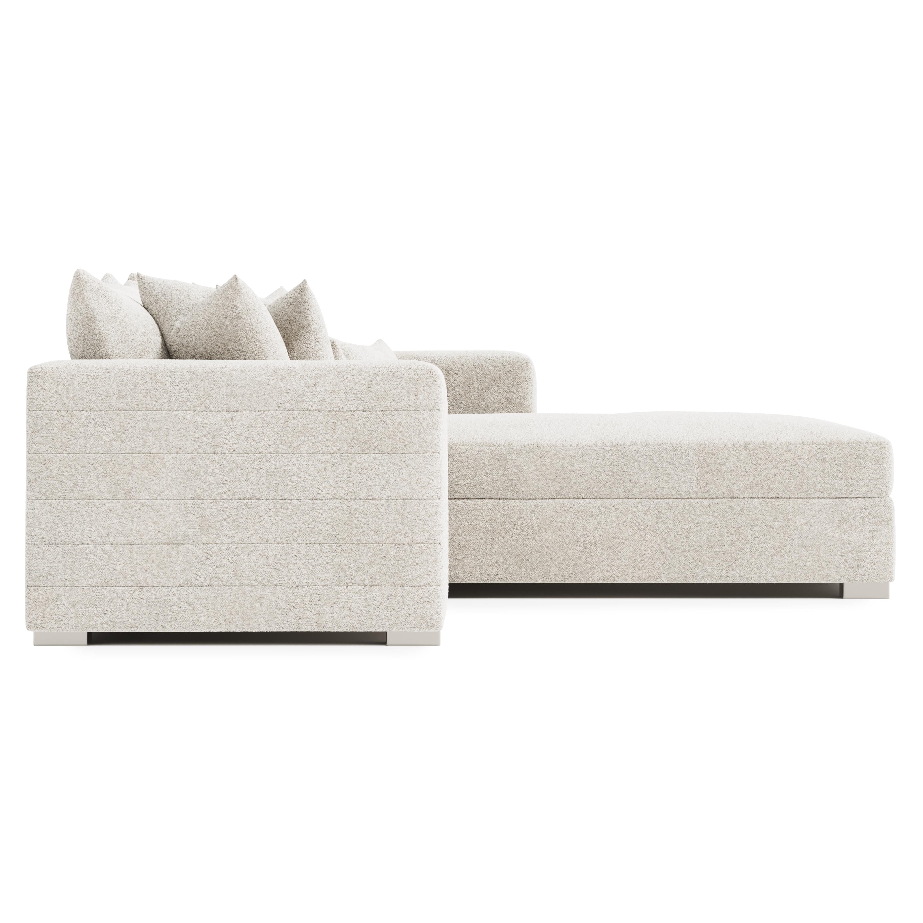 Bernhardt Helena Fabric Sectional Metal Foot