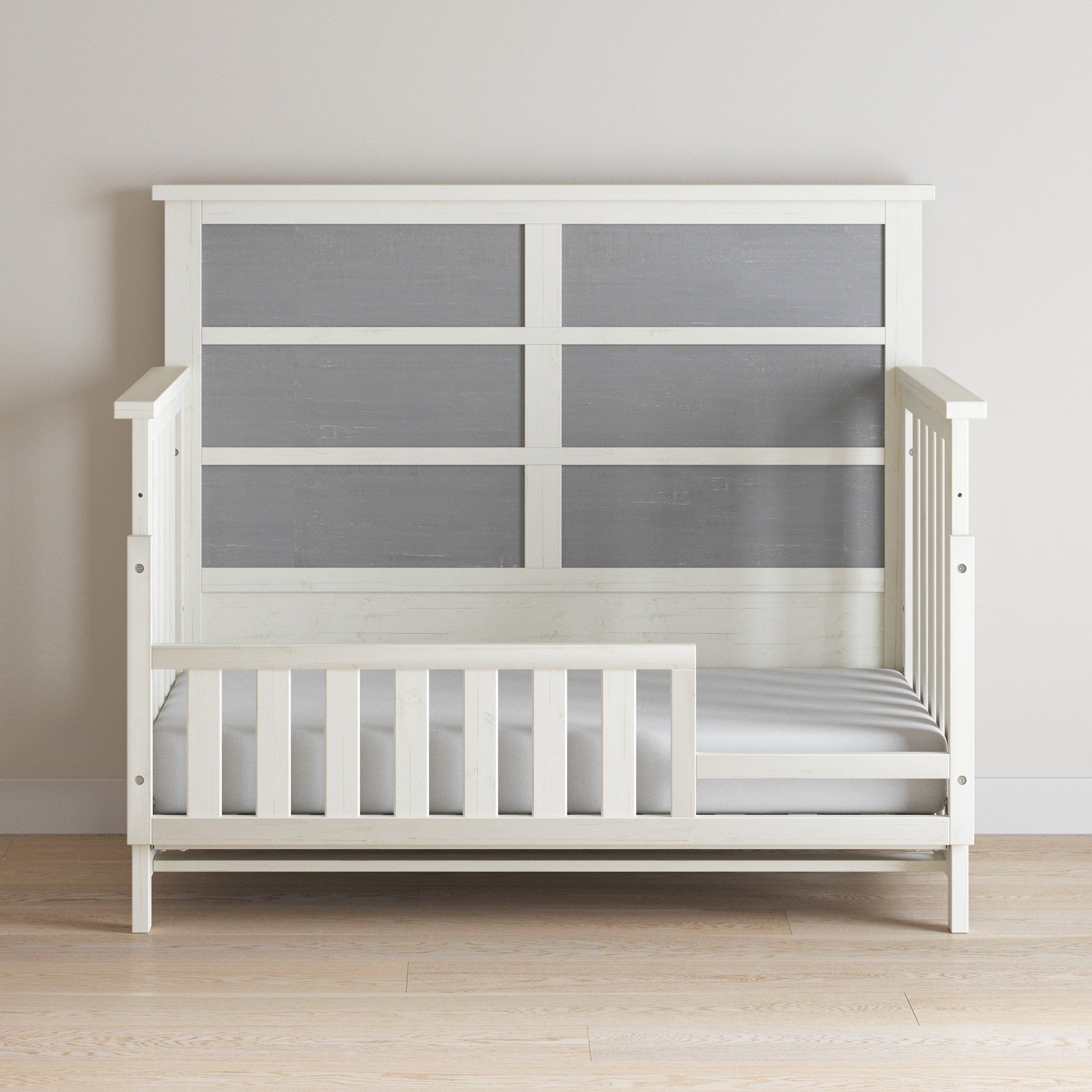 Toddler Guard Rail, White/Gray