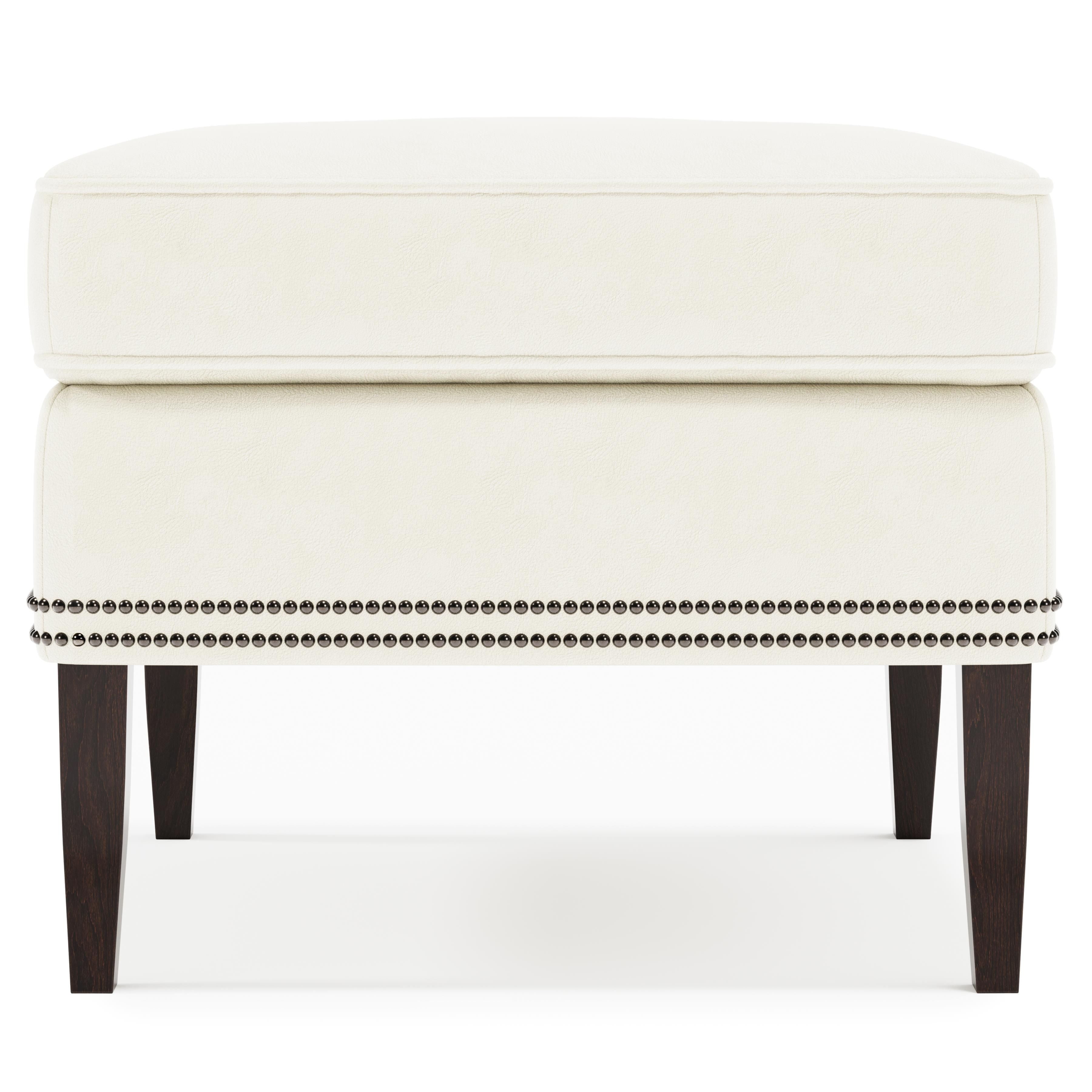 Bernhardt Furniture – Kingston Leather Ottoman