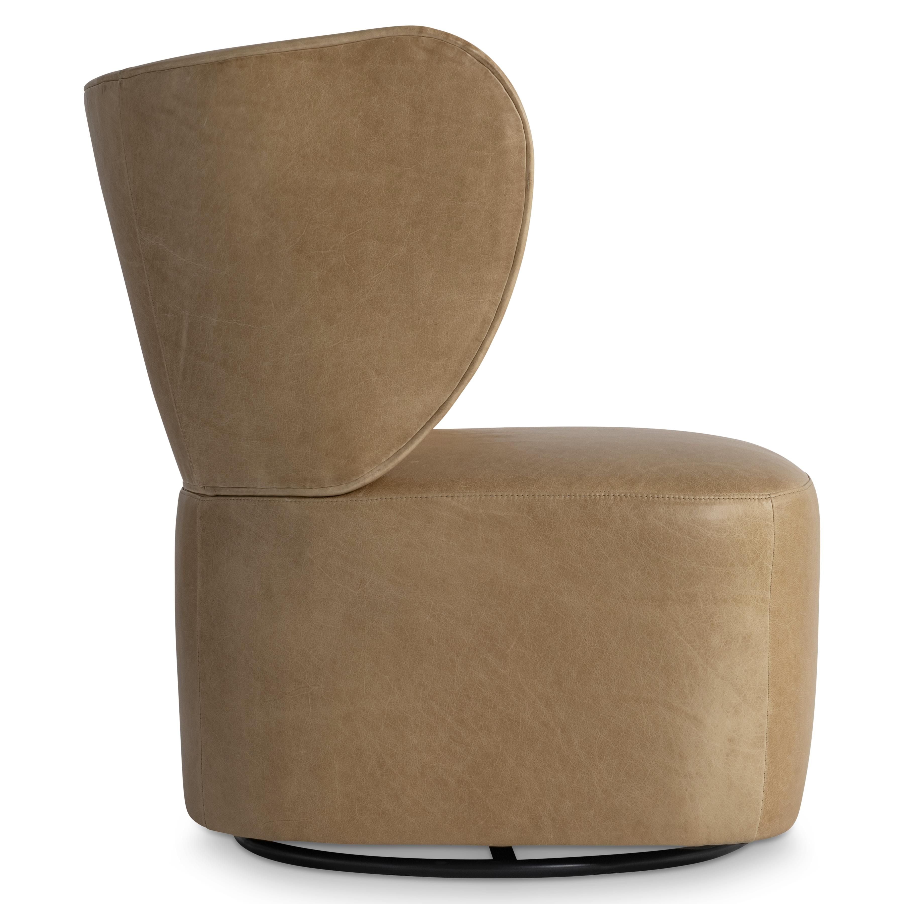 Bernhardt Oliver Leather Swivel Chair