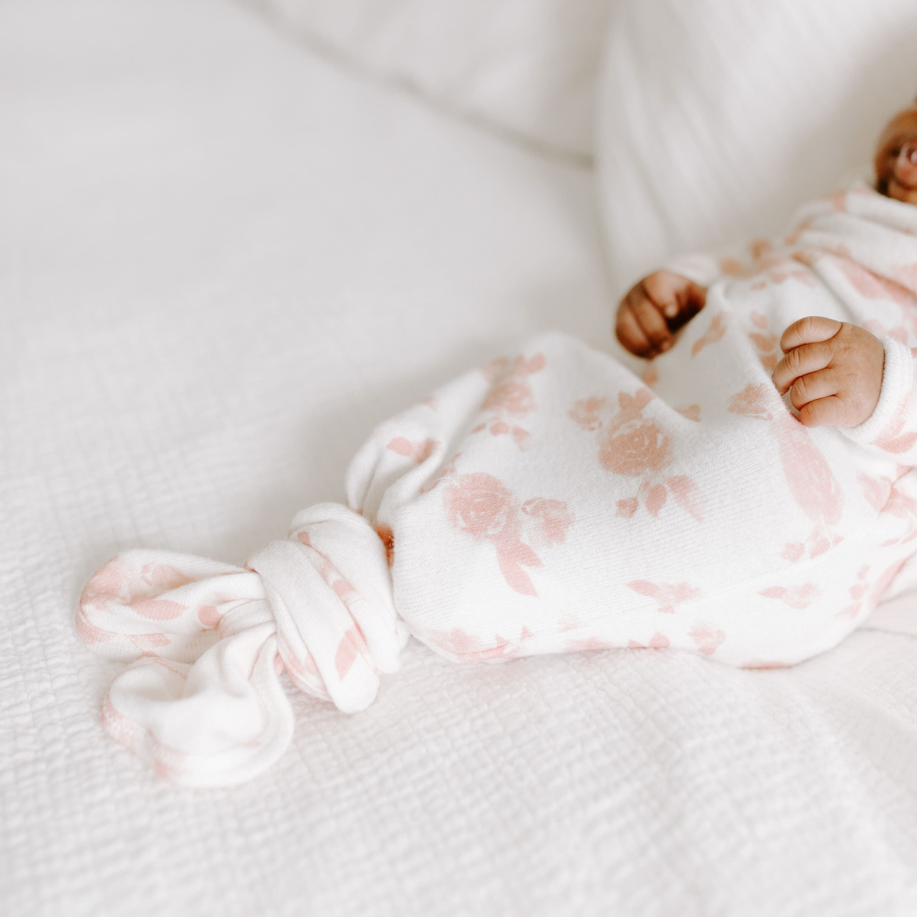 Snuggle Knit™ Newborn Gown and Hat Set