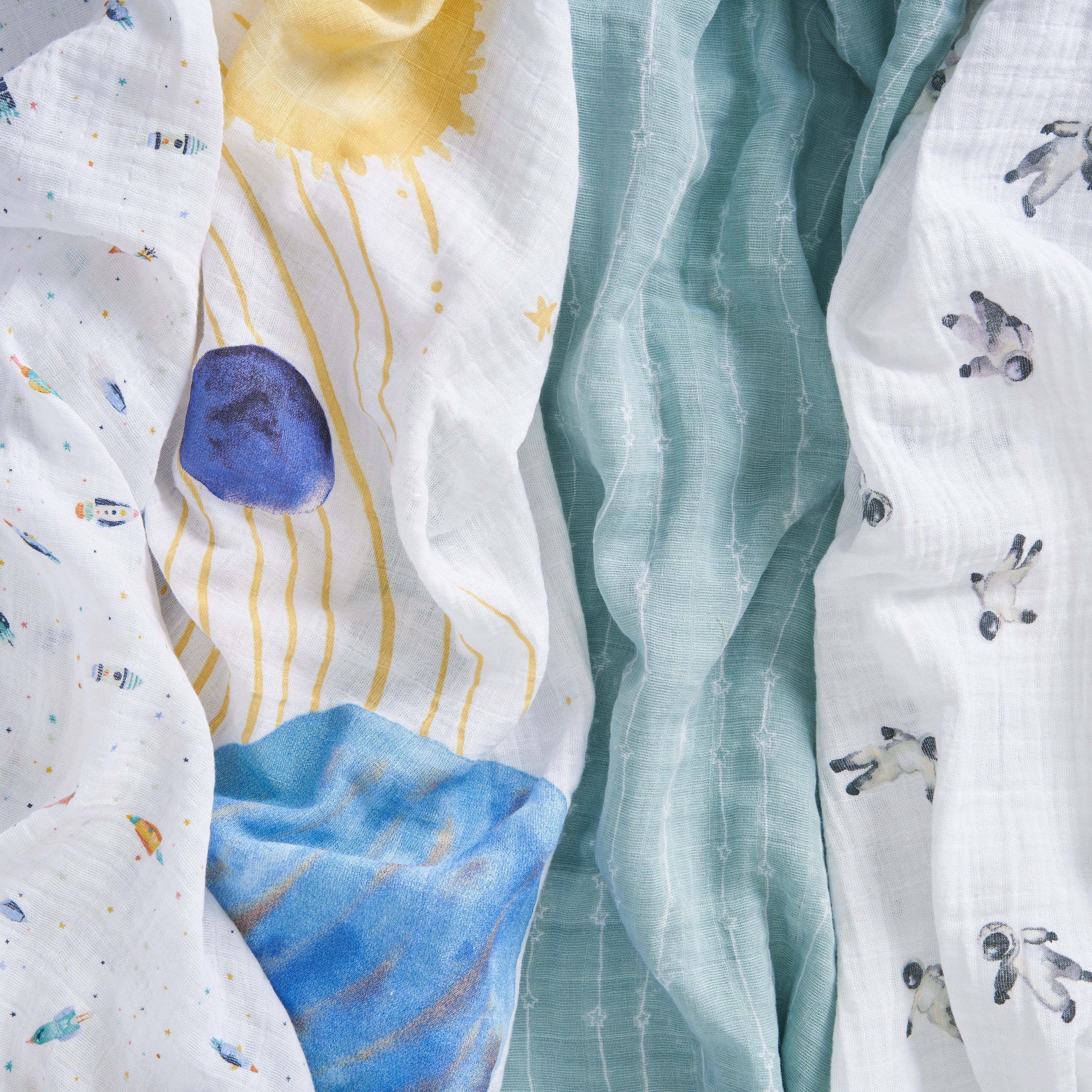 Organic Cotton Muslin Swaddle Blanket 4 Pack