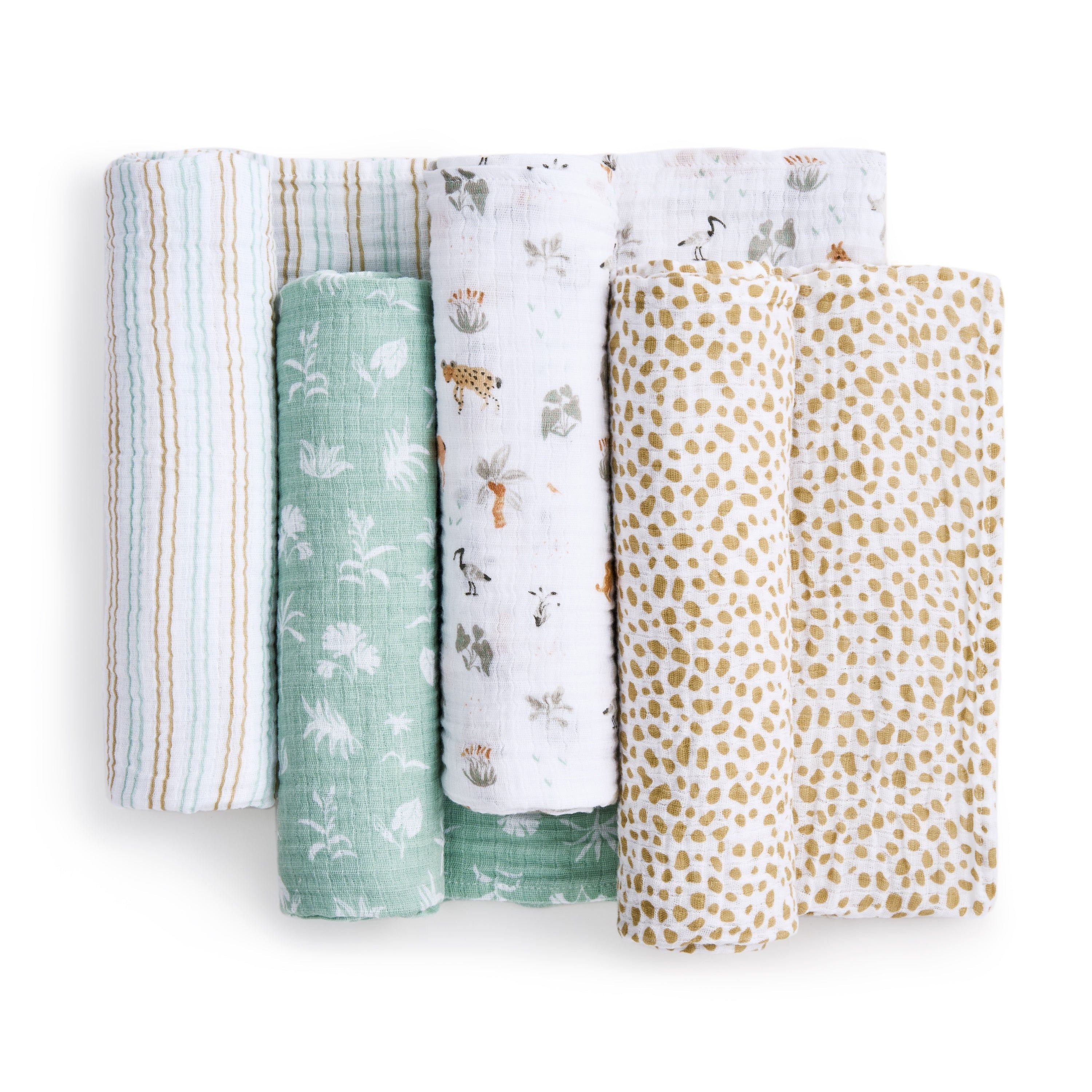 Essentials Cotton Muslin Swaddle Blanket 4 Pack