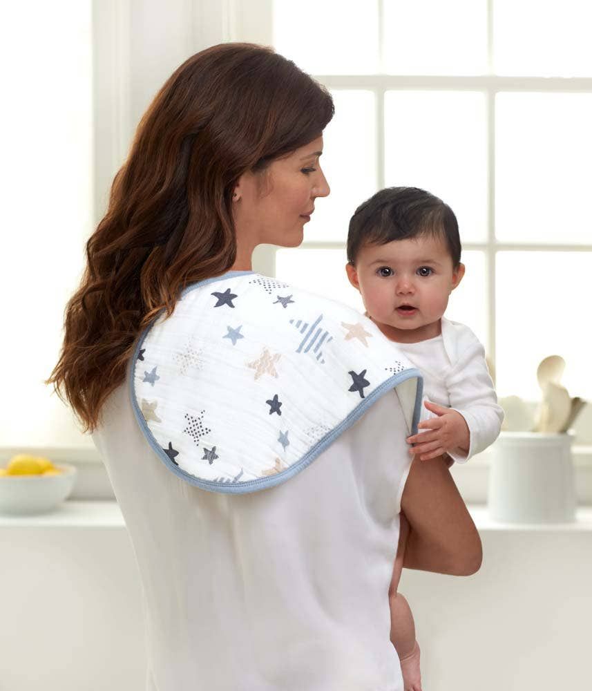 Boutique 100% Cotton Muslin Burpy Bibs 2 Pack