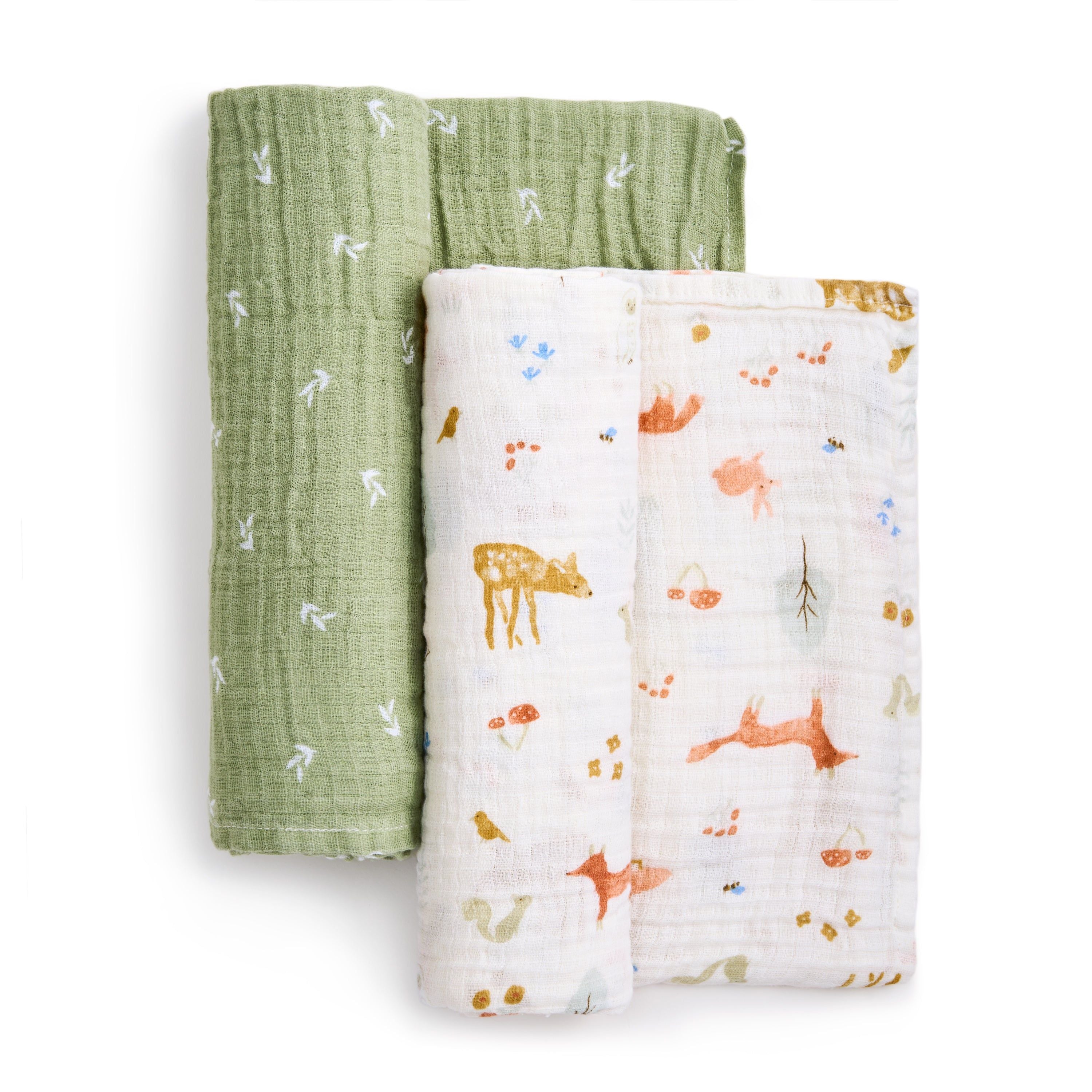 Essentials Cotton Muslin Swaddle Blanket 2 Pack