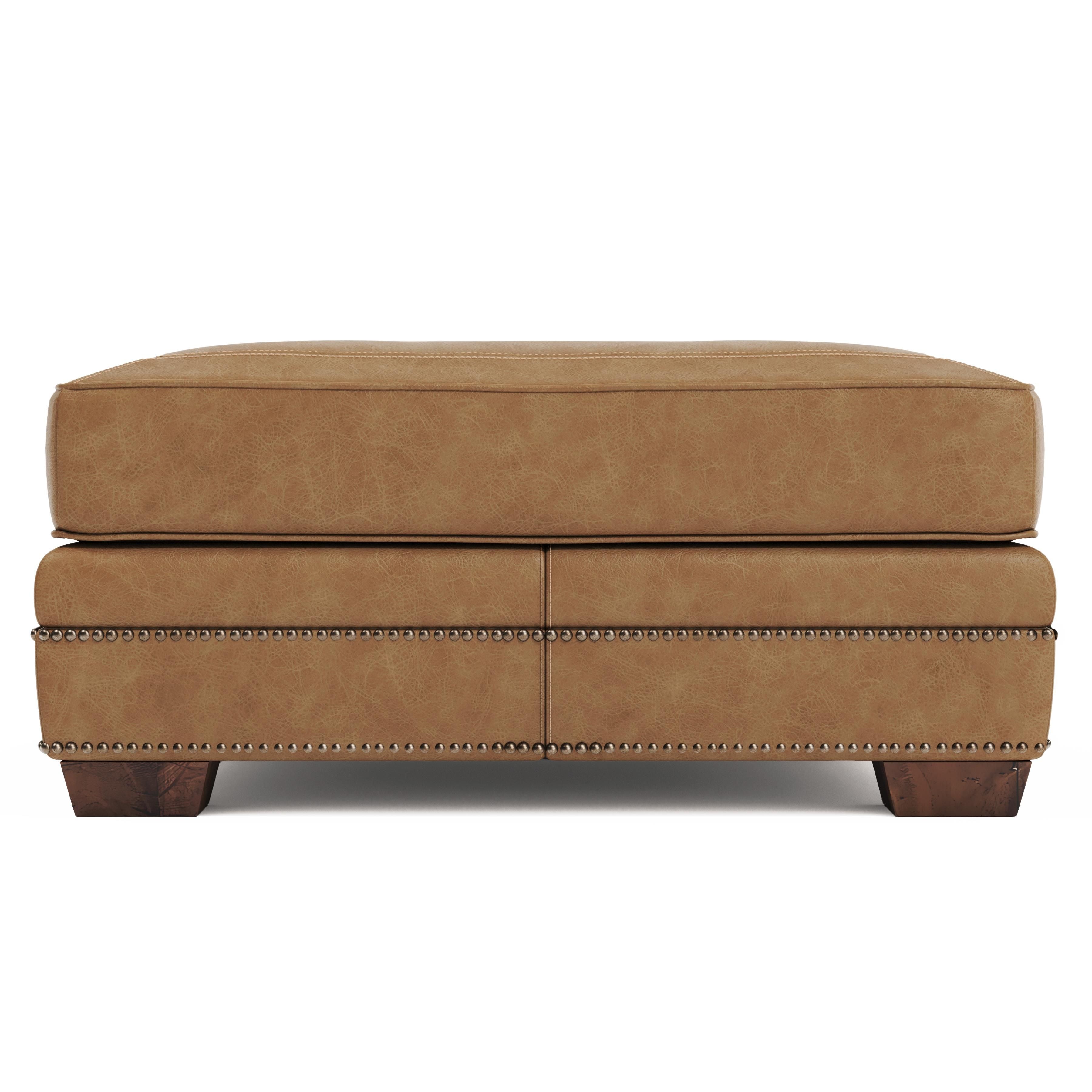 Bernhardt Furniture Grandview Leather Ottoman