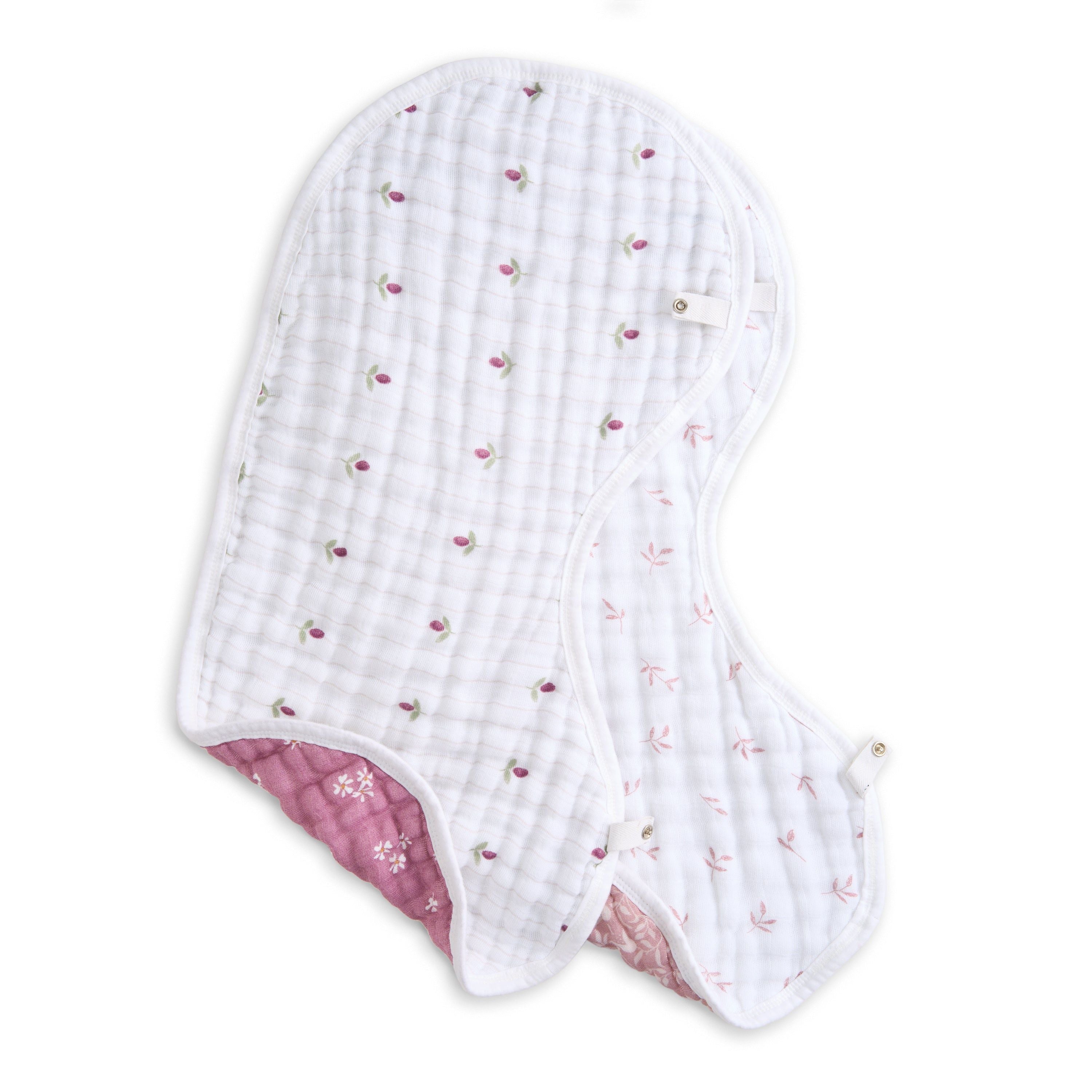 Organic Cotton Muslin Burpy Bibs 2 Pack