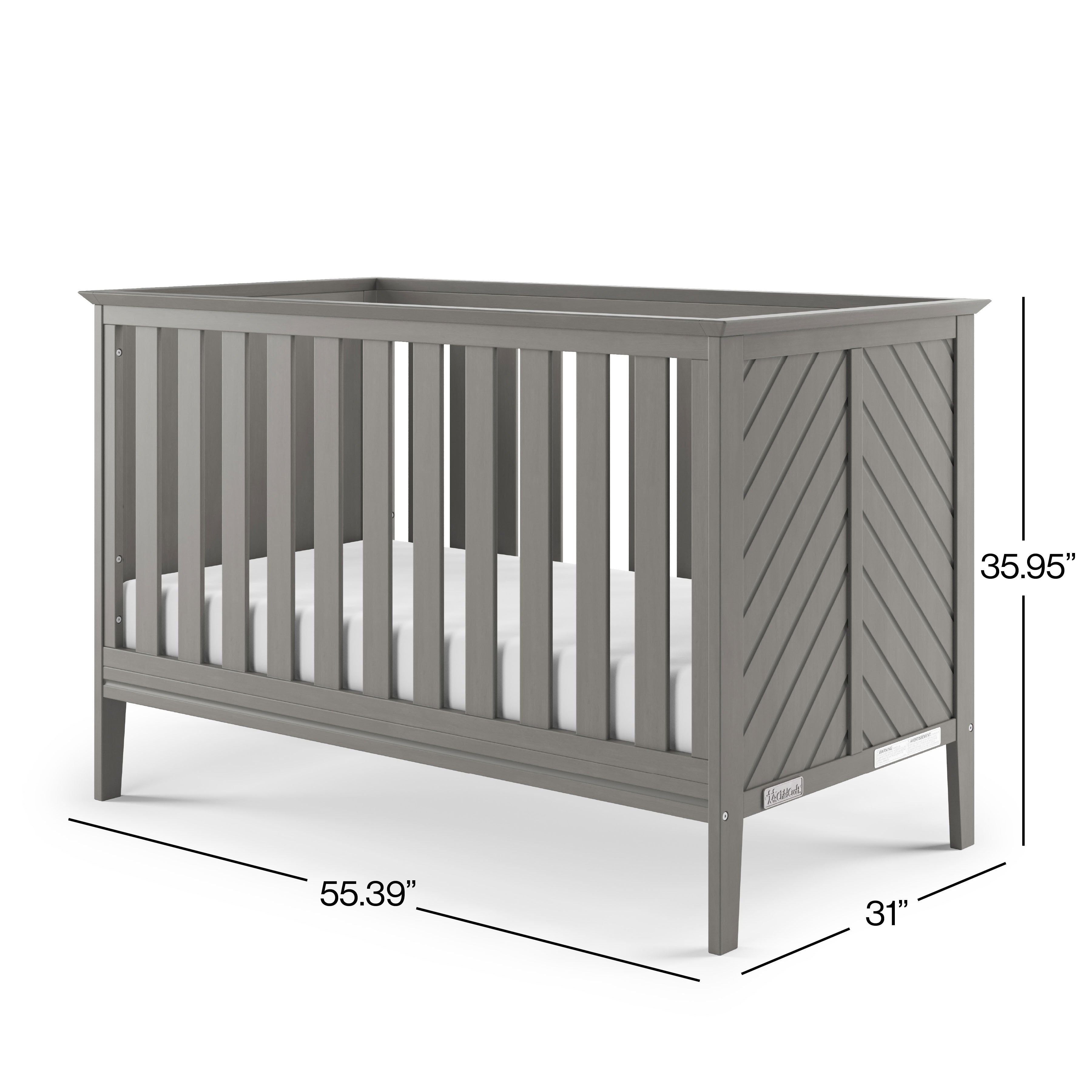 Atwood 3-in-1 Euro Convertible Crib, Lunar Gray