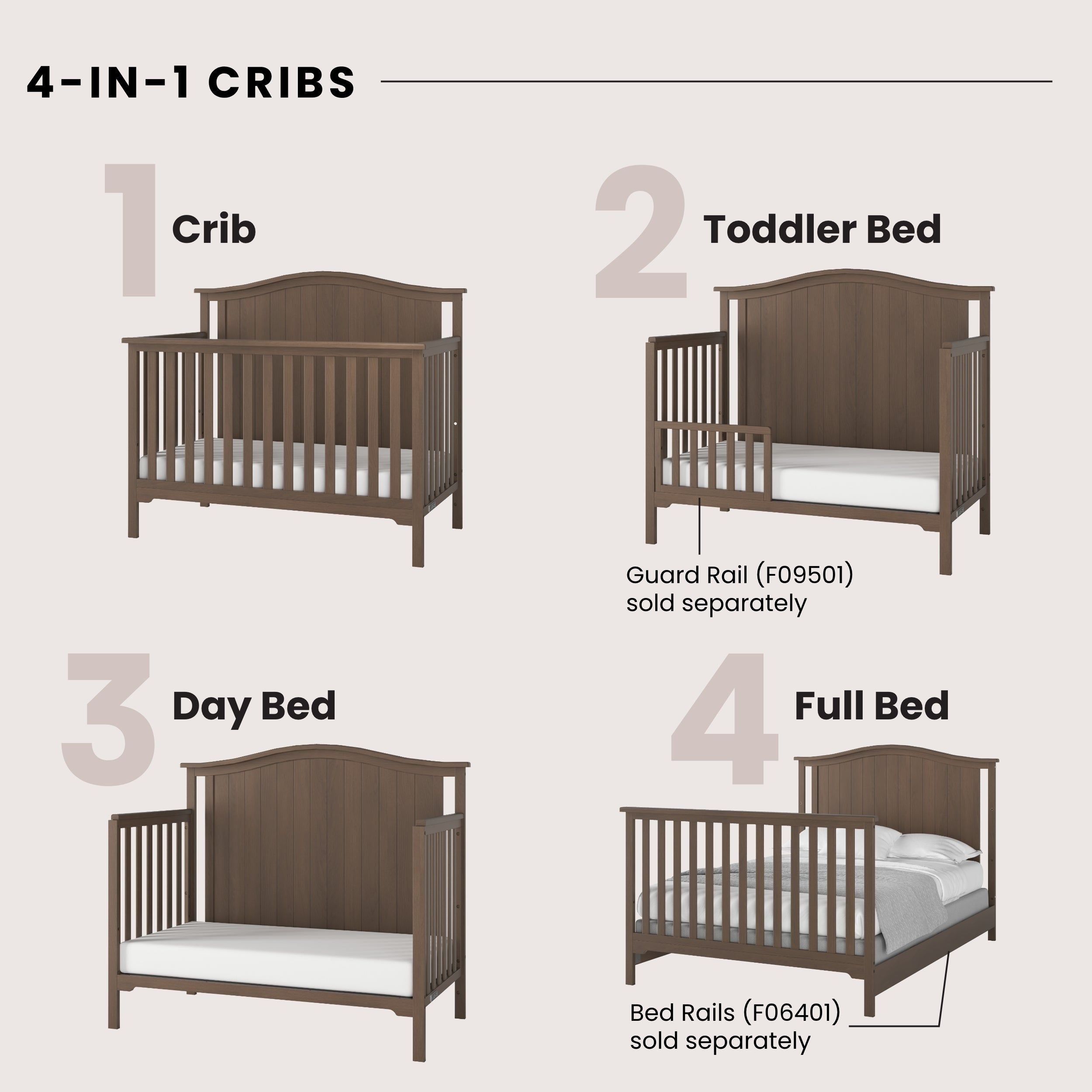 Hampton Arch Top 2-Piece Nursery Set