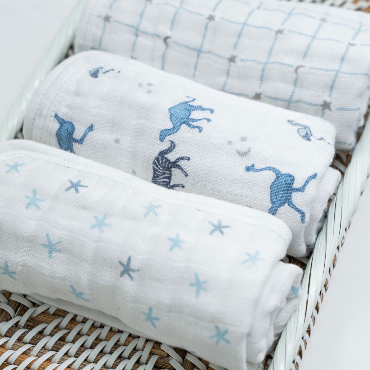 Boutique 100% Cotton Muslin Oversized Washcloths 3 Pack