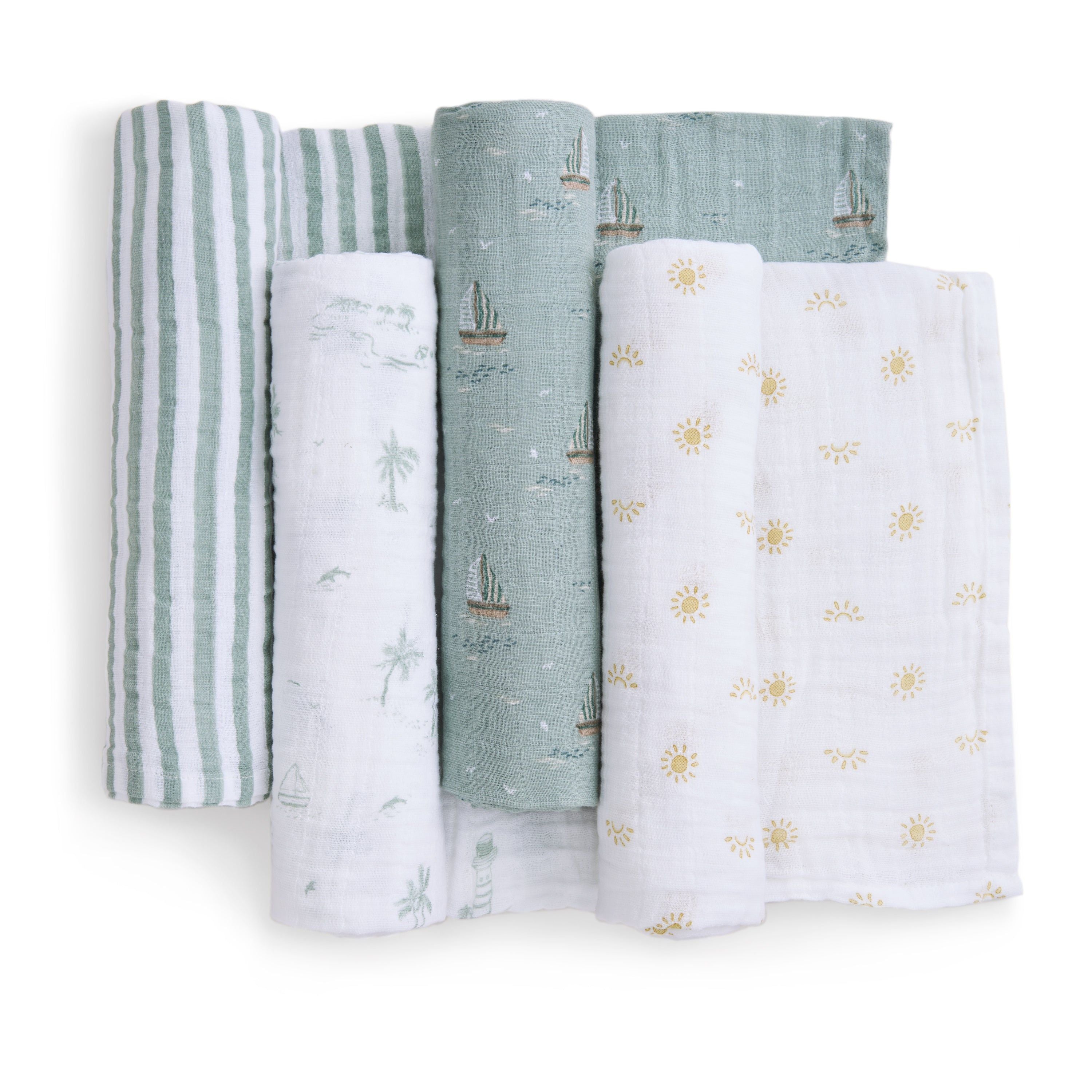 Organic Cotton Muslin Swaddle Blanket 4 Pack