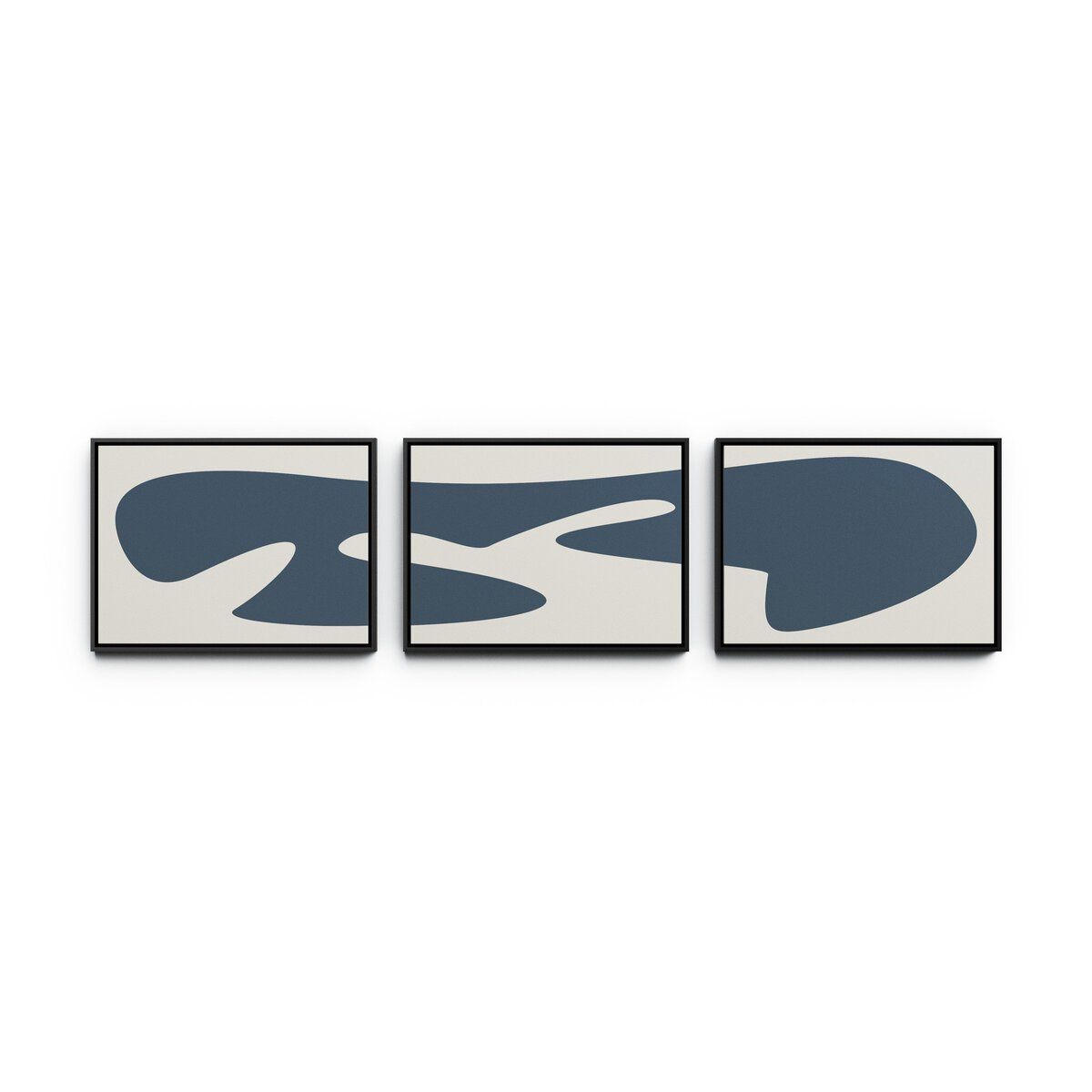 Organic Curves 3 Triptych By Fh Art Studio